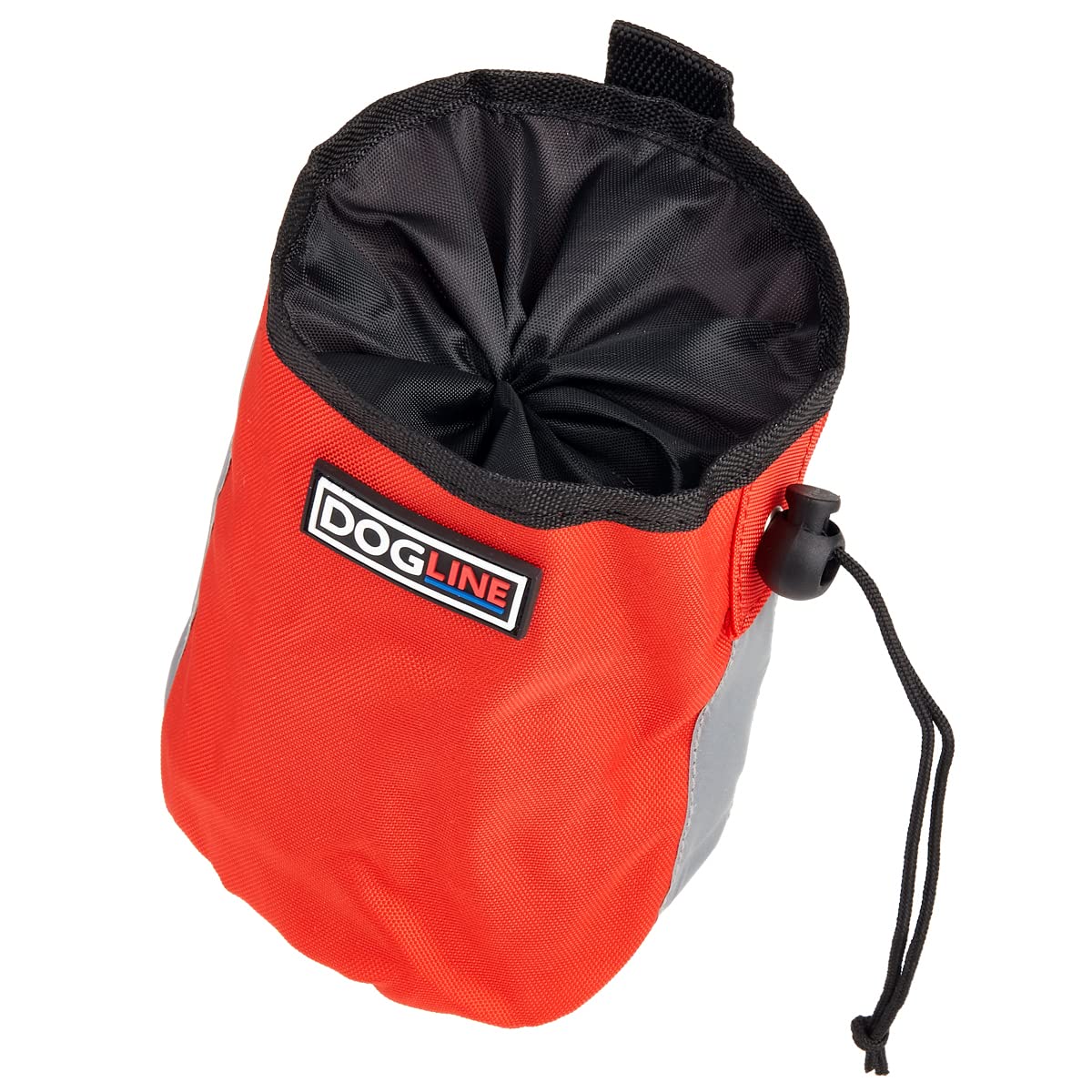 Dogline Dog Treat Pouch: Puppy Training Bag, Pet Kibbles and Snacks Holder, Litter Waste Bags Dispenser with Adjustable Drawstring Closure, Large Capacity with Mesh Pocket, Strong Nylon Material