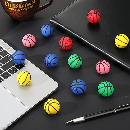 Miniatura 7 de 100 piezas de mini baloncesto para fiestas bolas de estrés recuerdos de fiesta de espuma mini pelota de estrés para aliviar la ansiedad adolescentes