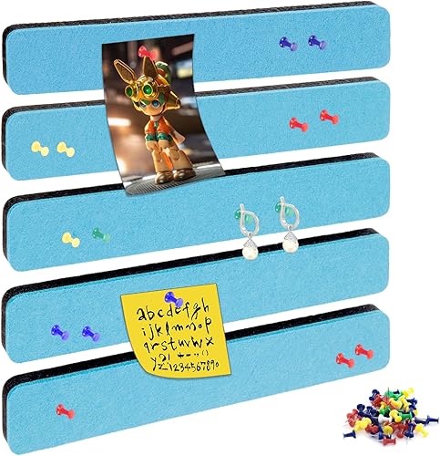Miniatura 15 de Tablón de anuncios, tableros de corcho para paredes, tablero de corcho para oficina, tablones de anuncios para paredes (azul)
