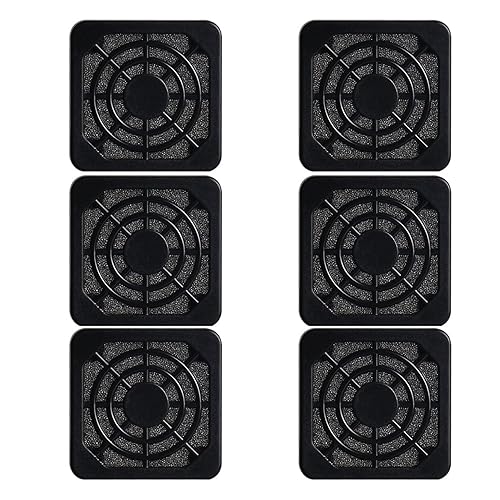 6 piezas de ventilador de refrigeración filtro de ventilador cubierta de polvo negro 1.575 in ventilador de refrigeración para carcasa de