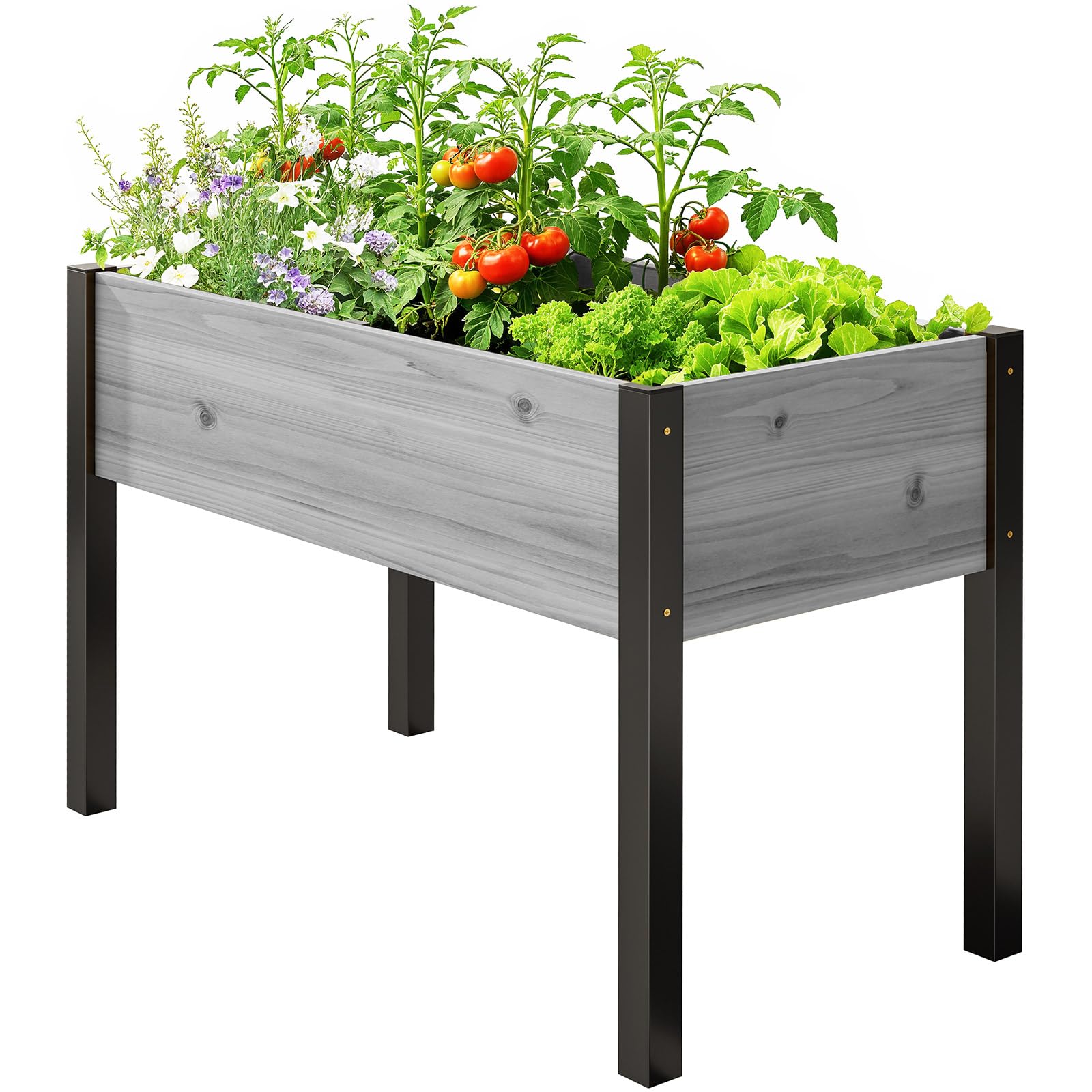 SUNYRISY Hochbeet für Balkon und Garten, Pflanzkasten Blumenkasten Pflanzbeet