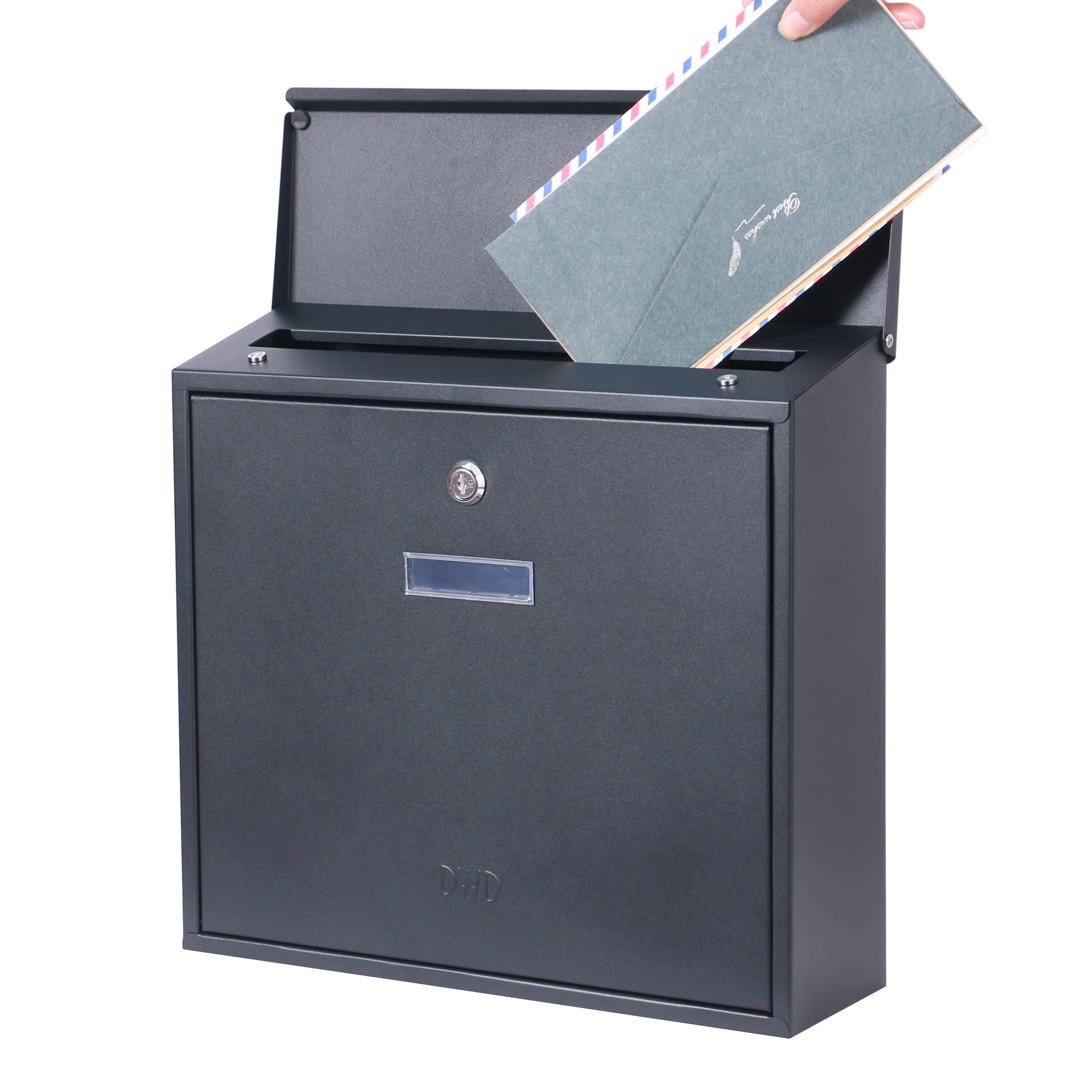 (Grey) Dwd Wall Mounted Lockable Letter Mail Box 5060432658052
