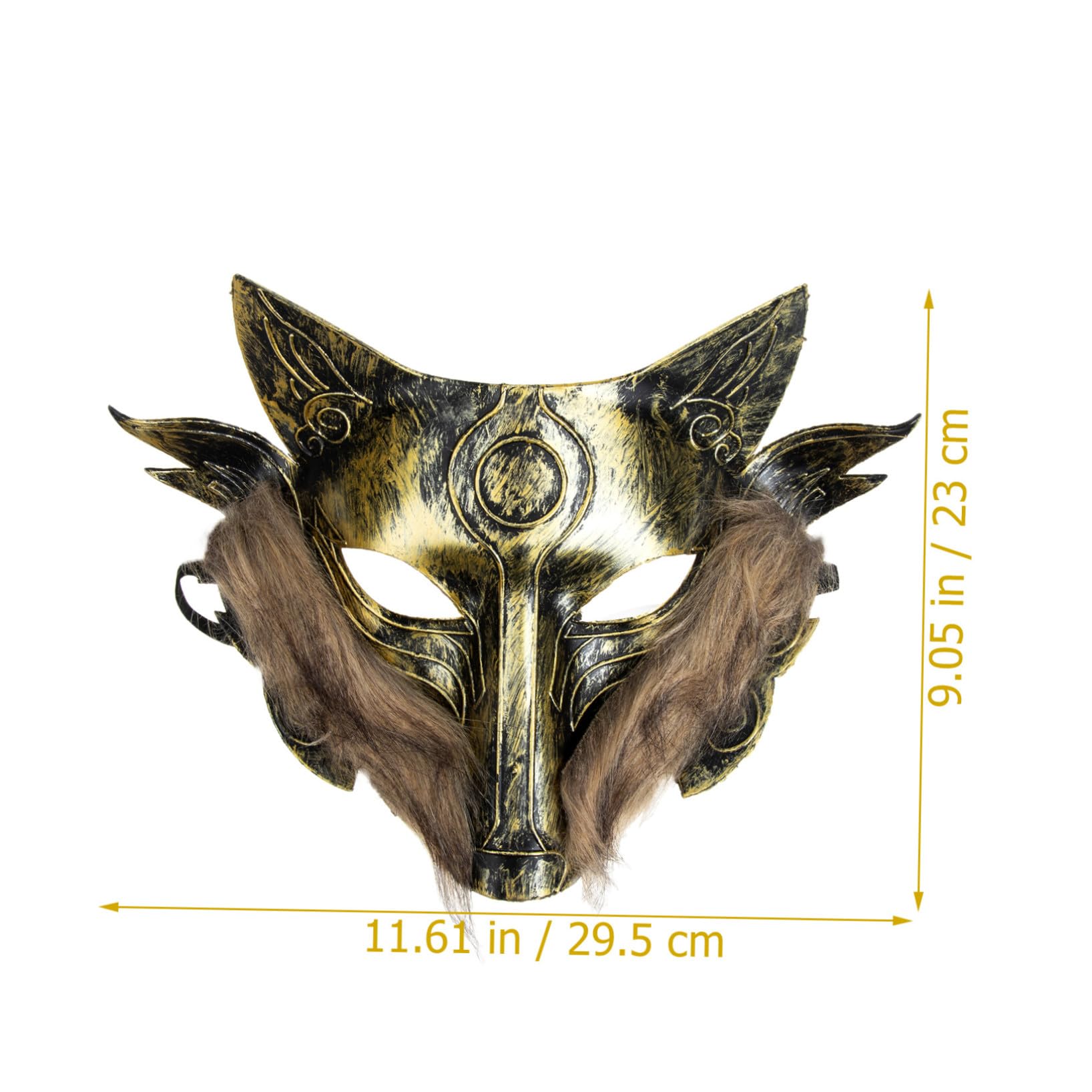 VICASKY 6 Pz Maschera Di Peloso Maschere Mascherate Da Costume Da Animale Di Halloween Maschere Cosplay Di Halloween Maschera Di Animali Maschera Per Esterno Plastica Golden