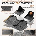 TripleAliners Camion Mat Compatible avec 2024-2026 Chevrolet Silverado EV WT Accessoires, Tapis de sol lourd de service sur mesure TPE Linge de ramassage