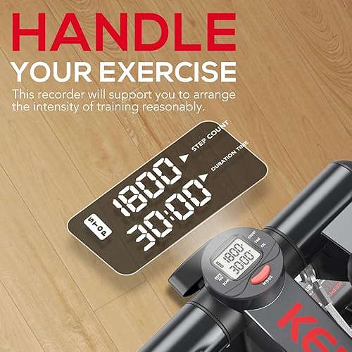 Miniatura 8 de KeppiFitness Steppers para hacer ejercicio en casa, mini máquina de escaleras, con capacidad máxima de 350 libras, mini stepper con bandas de