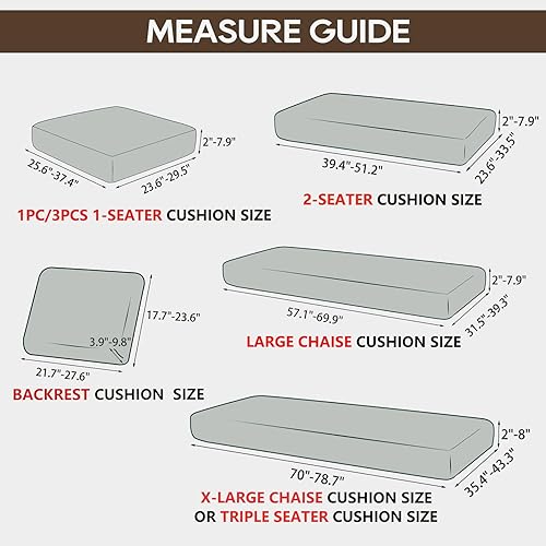 Miniatura 4 de NeColorLife Funda de terciopelo para sofá modular universal, funda gruesa para sofá con banda elástica para sofá seccional izquierdo o derecho (1