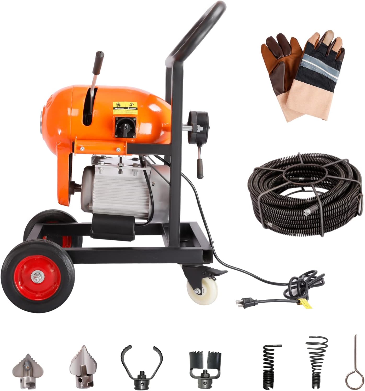 LM 66' × 6/5" Drain Cleaner Machine Electric Drain Snake For Plumbing