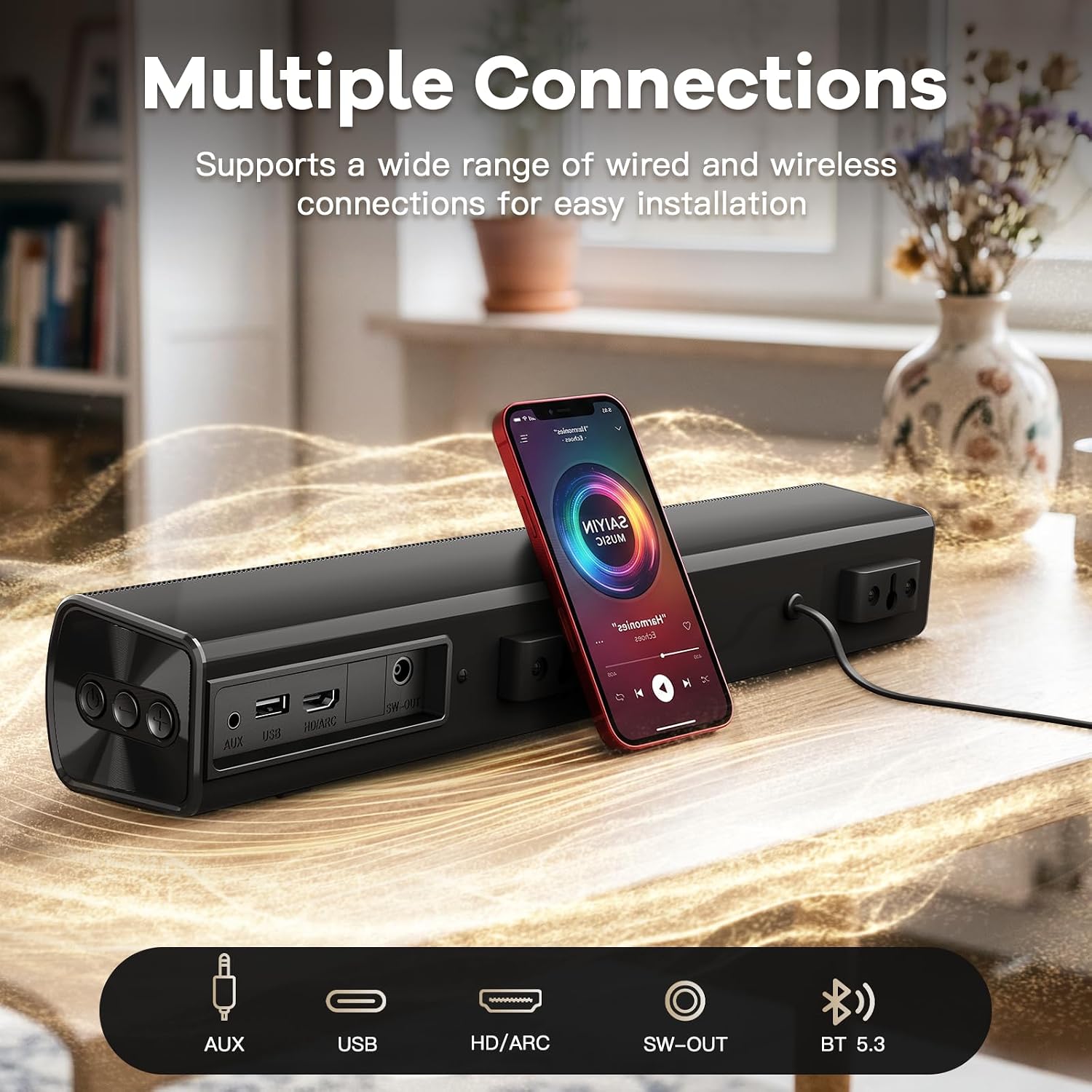 Sound Bar for Smart TV, Karaoke Sound Bar with Wireless Microphones, 2.1CH Soundbar with Subwoofer, BT 5.3 Surround Sound System for TV, Home Theater Soundbar Speakers with Bluetooth/ARC/AUX for Party 10 71WzfRmDtPL. AC SL1500