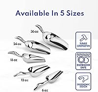 Vista 6 de New Star Foodservice 1028539 Cuchara Utilitaria de Acero Inoxidable para Bar Hielo Harina, 24 Onzas