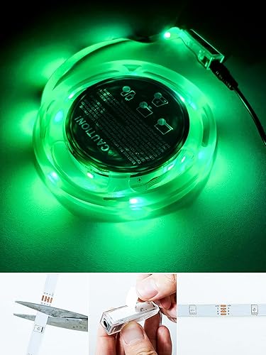 Miniatura 6 de Tira de luces LED, tiras de luz RGB de 5 V que cambian de color con control remoto, luces LED flexibles alimentadas por USB para dormitorio, TV,