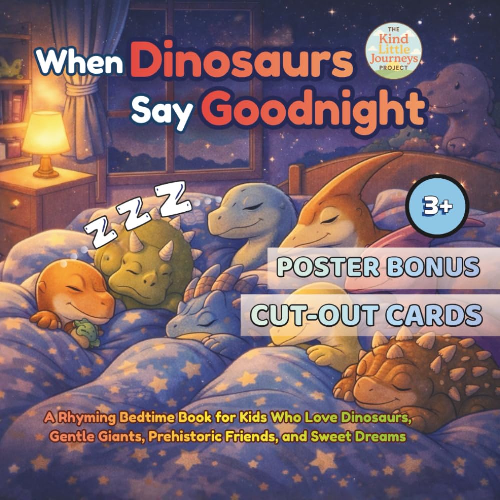 When Dinosaurs Say Goodnight: A Rhyming Bedtime Book for Kids Who Love Dinosaurs, Gentle Giants, Prehistoric Friends, and Sweet Dreams