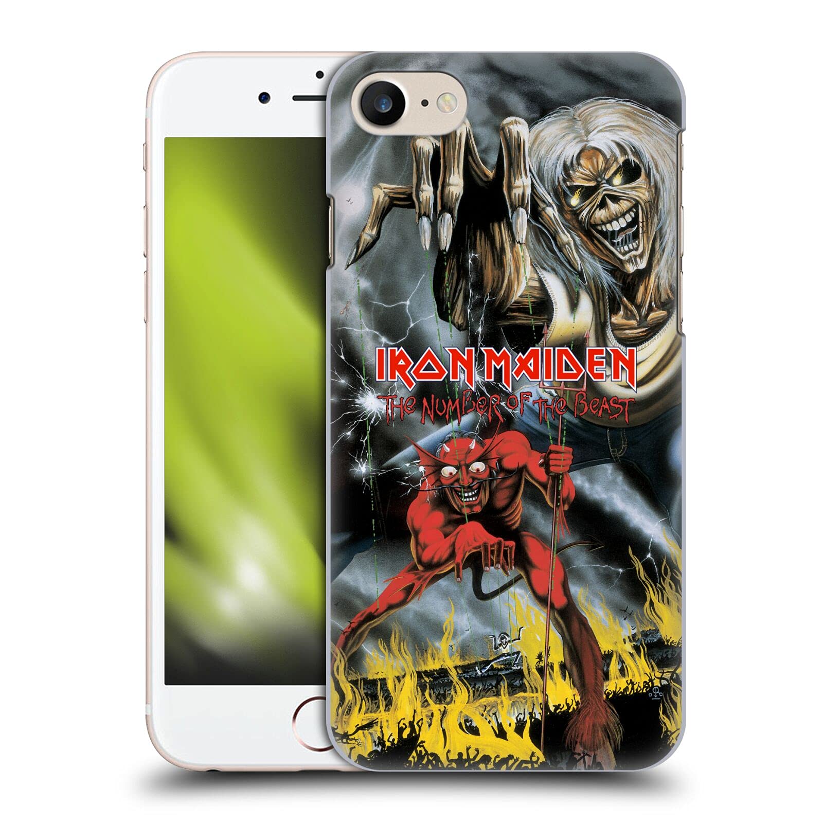 Head Case Designs Licenza Ufficiale Iron Maiden Il Numero della Bestia Grafiche Custodia Cover Dura per Parte Posteriore Compatibile con Apple iPhone 7/8 / SE 2020 & 2022