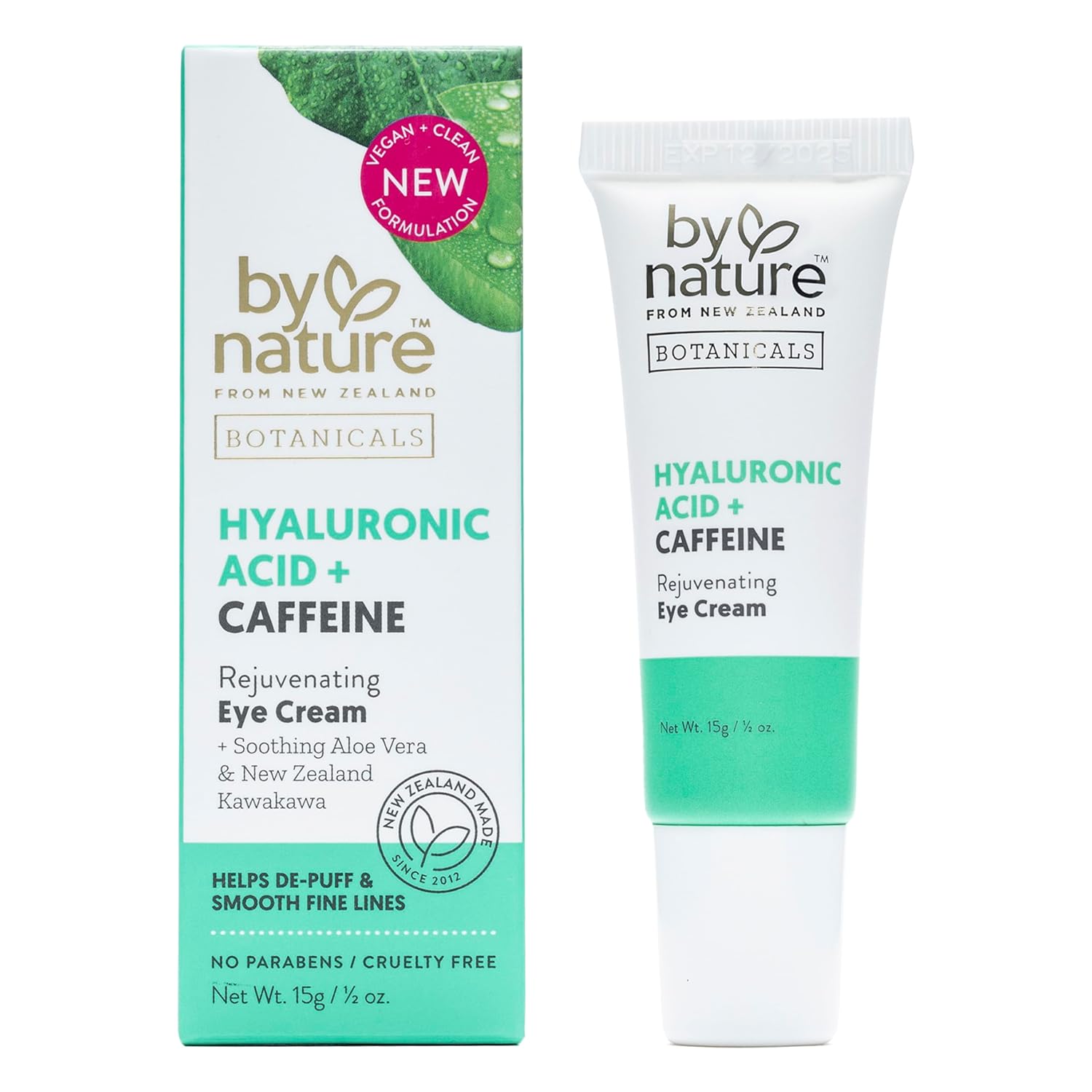 By Nature Botanicals Hyaluronic Acid & Caffeine Under Eye Cream – Firming & Refreshing Eye Cream for Dark Circles – Skincare from New Zealand – .5oz By Nature Botanicals Hyaluronic Acid & Caffeine Under Eye Cream – Firming & Refreshing Eye Cream for Dark Circles – Skincare from New Zealand – .5oz
