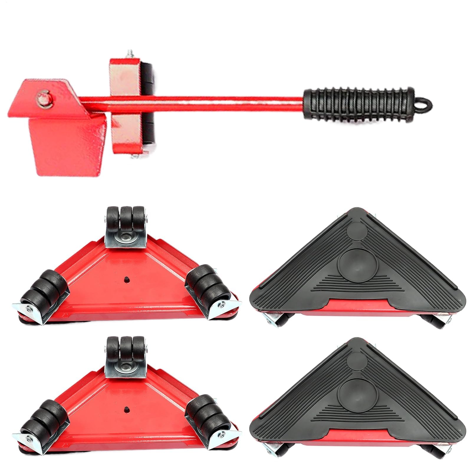 Set di attrezzi per lo spostamento di pulegge per carichi pesanti, girevole a 360°, per un facile spostamento, ideale per spostare e sollevare oggetti pesanti
