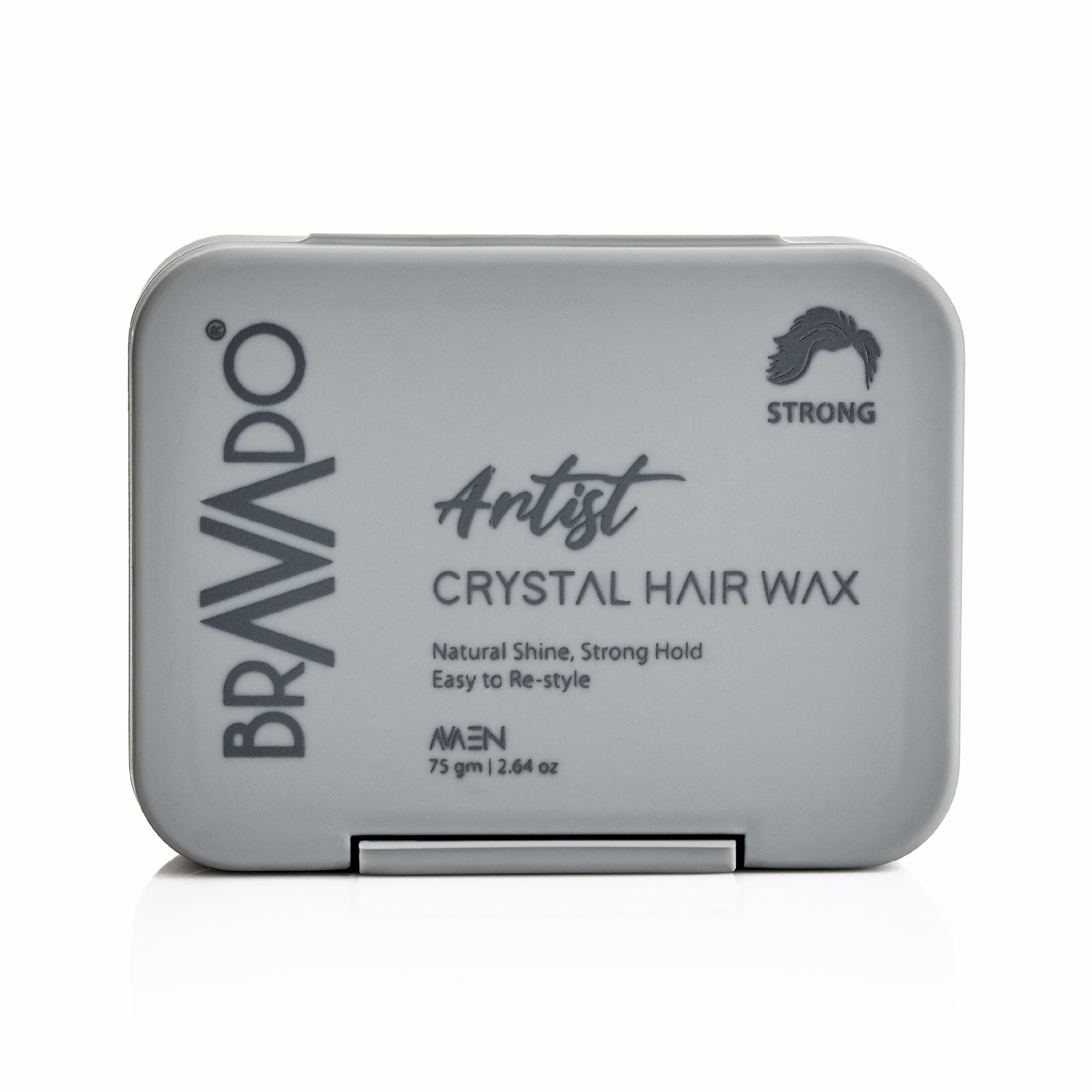 BRAVADO Strong Hair Wax for Men | Strong Hold Hair Styling Wax for Textured, Messy & Quiff Hairstyles | Matte Finish Non-Sticky Hair Wax | 75g