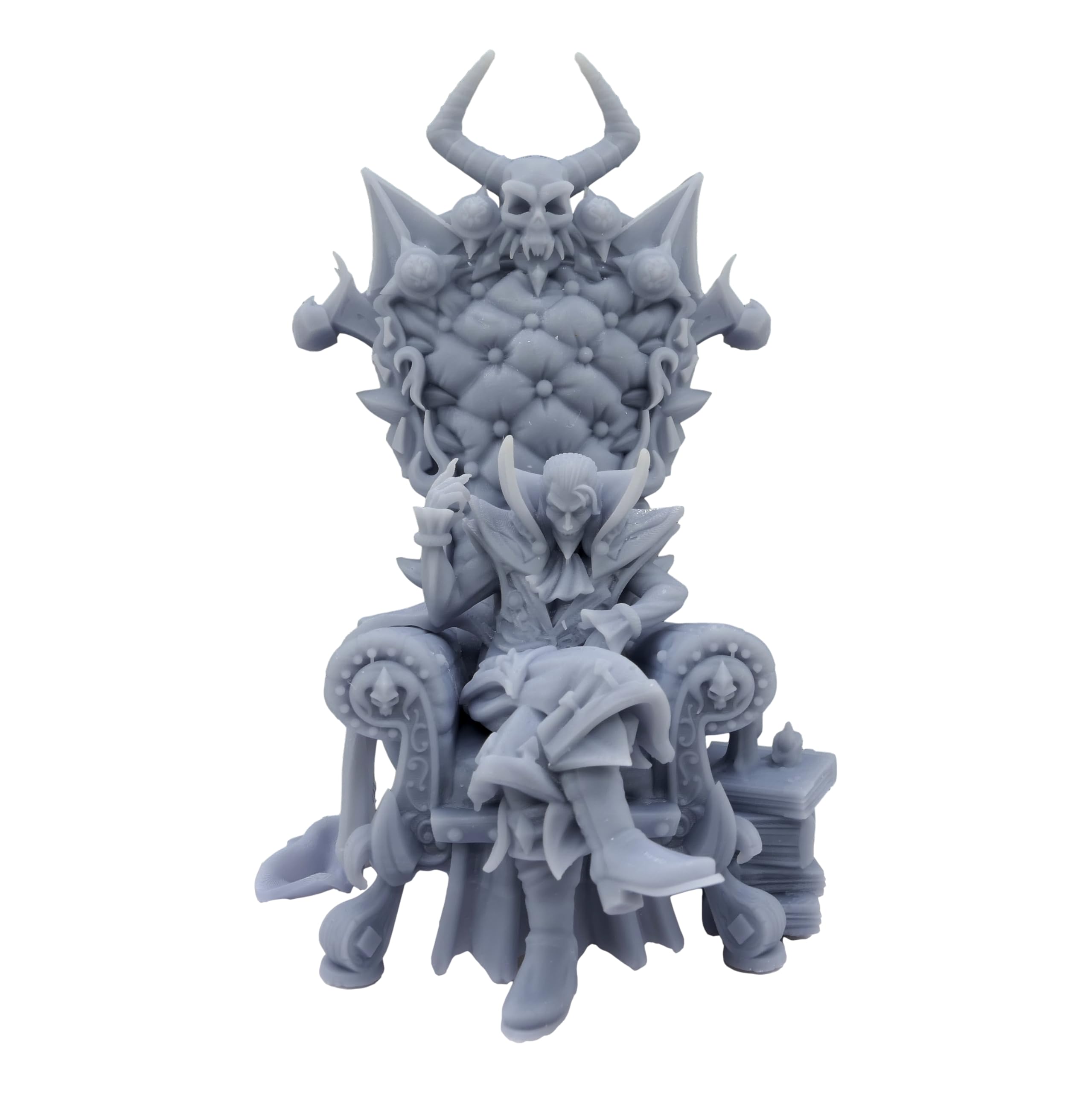 32mm scale Vampire Lord Lucien Seated Stance: Gothic Horror Paintable Miniature 3D Printed in Grey Resin - Midnight Curse
