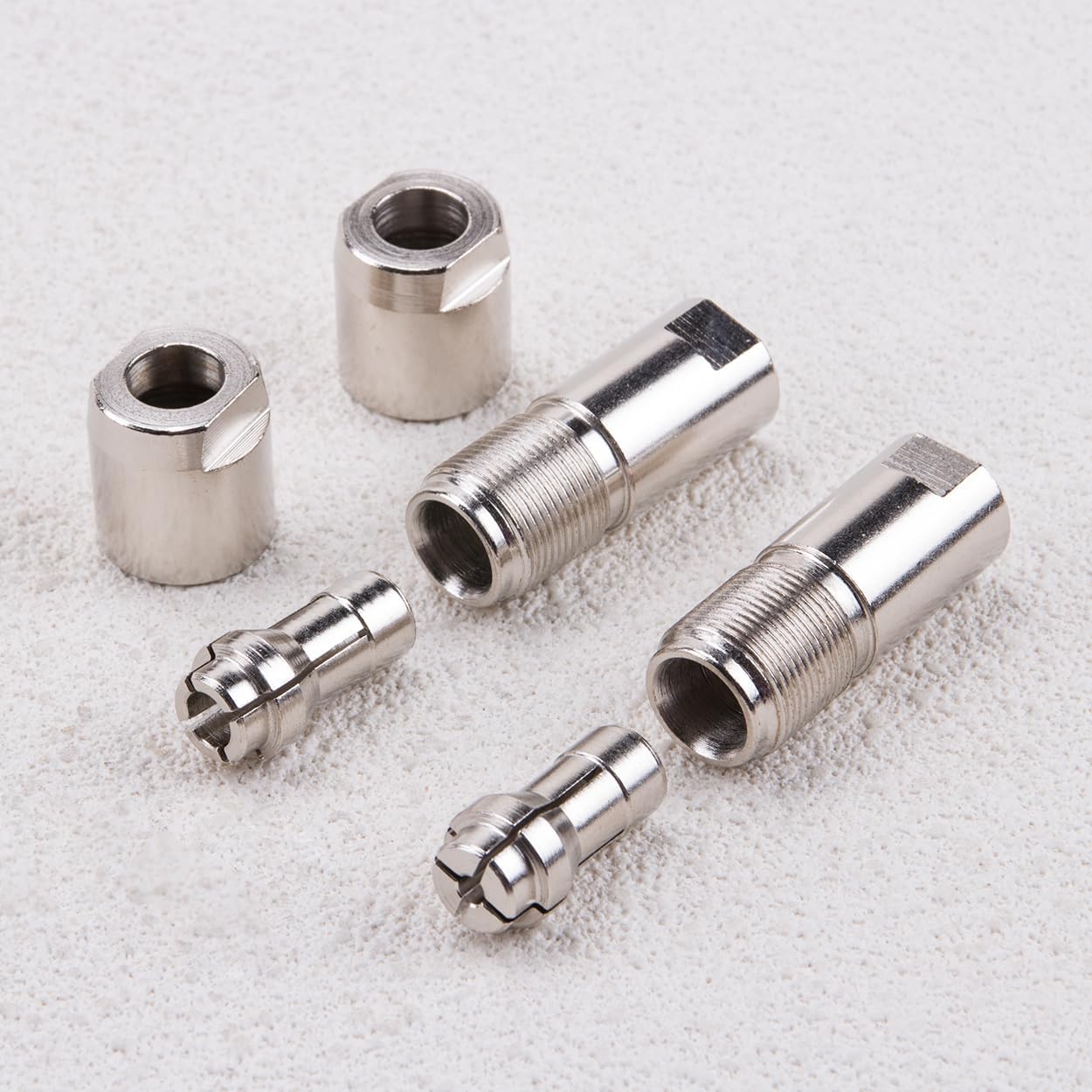 MOYEE 2Pcs Angle Grinder Adapter 3mm and 6mm Straight Chuck Converter M10x1.5 Thread for 100-Type Angle Grinders Metal Construction