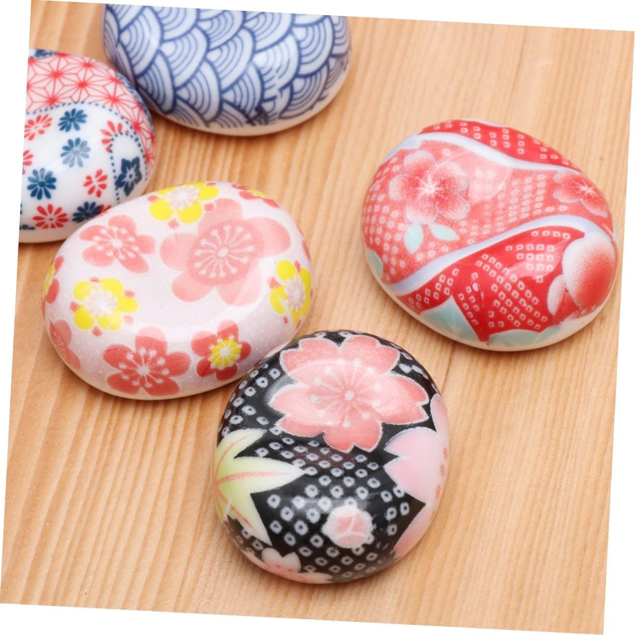 MRKU Soporte para Palillos, Soportes para Palillos de Restaurante, 6 Piezas, cerámica China, Soporte para cucharas y Tenedores, cerámica Japonesa