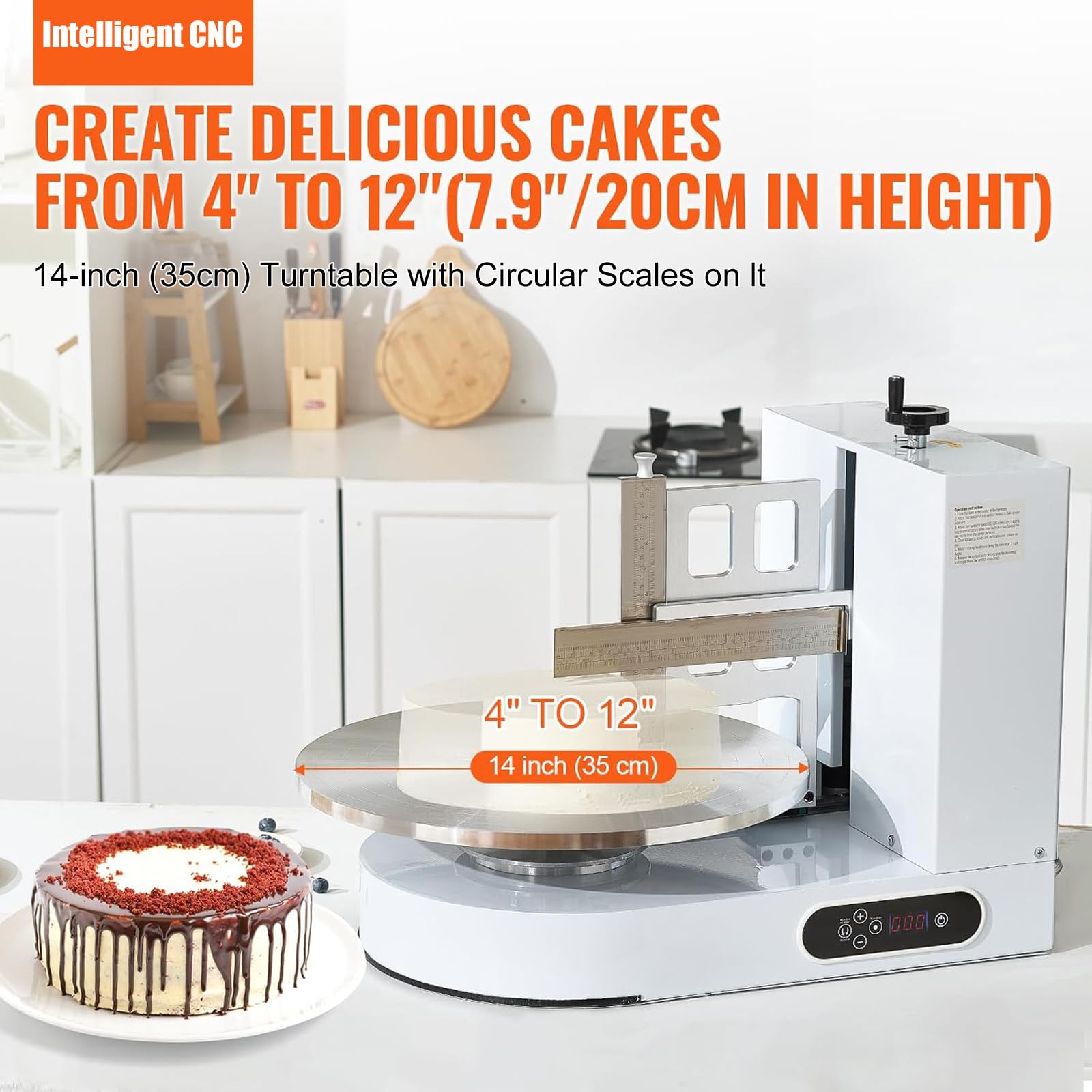 Macchina automatica per spalmare crema torta con velocità regolabile e raschietto per cottura professionale