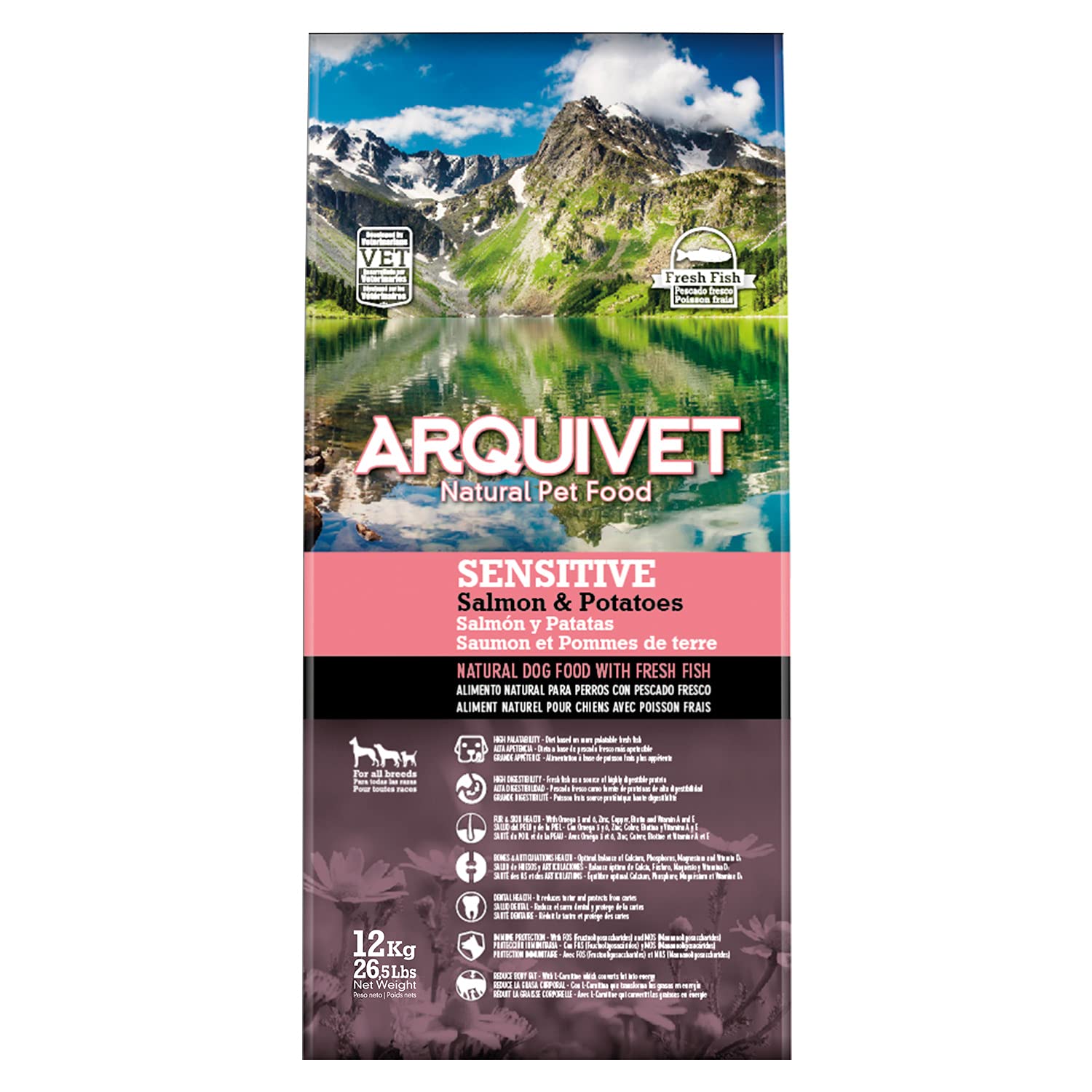 Arquivet Sensitive Salmón y Patata, 12 kg (Paquete de 1)