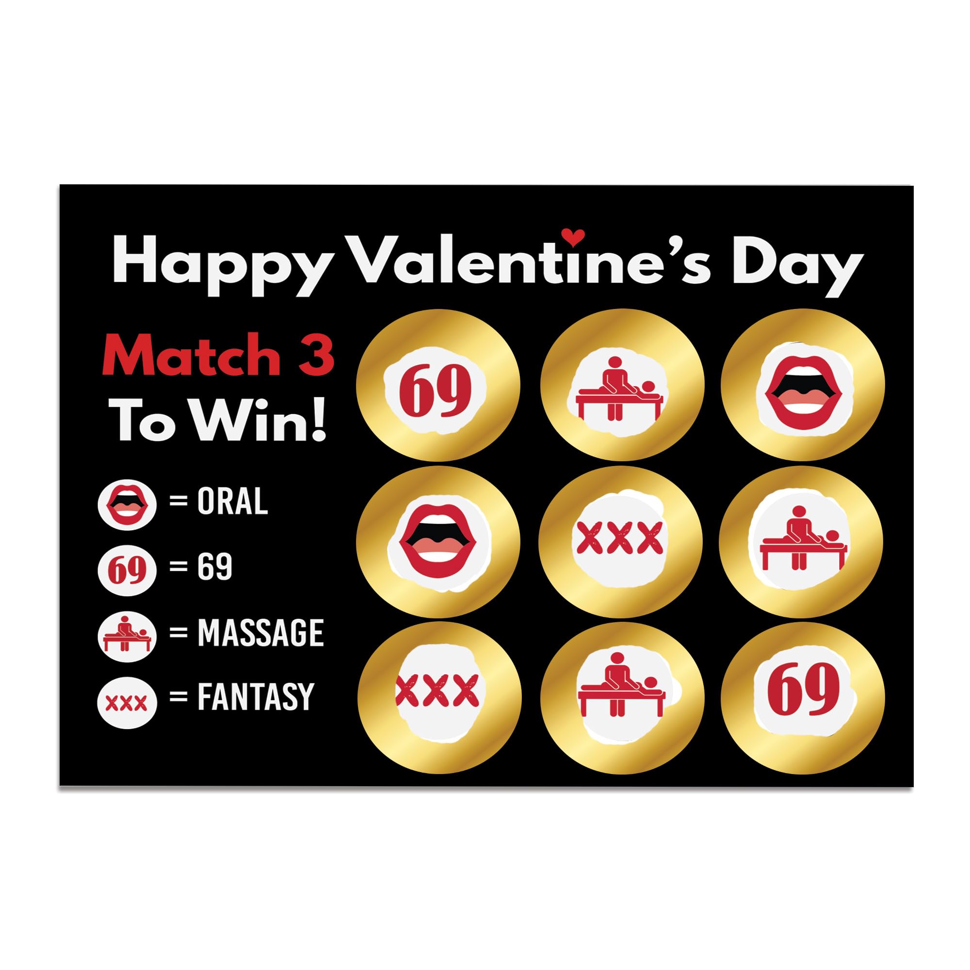 RED OCEAN Scratch Card Reveal Gift For Valentines Day For Girlfriend Boyfriend Husband Wife Funny Gift For Him Her Valentines Gift Idea Novelty Gift For Couple Rude Gifts For Partner