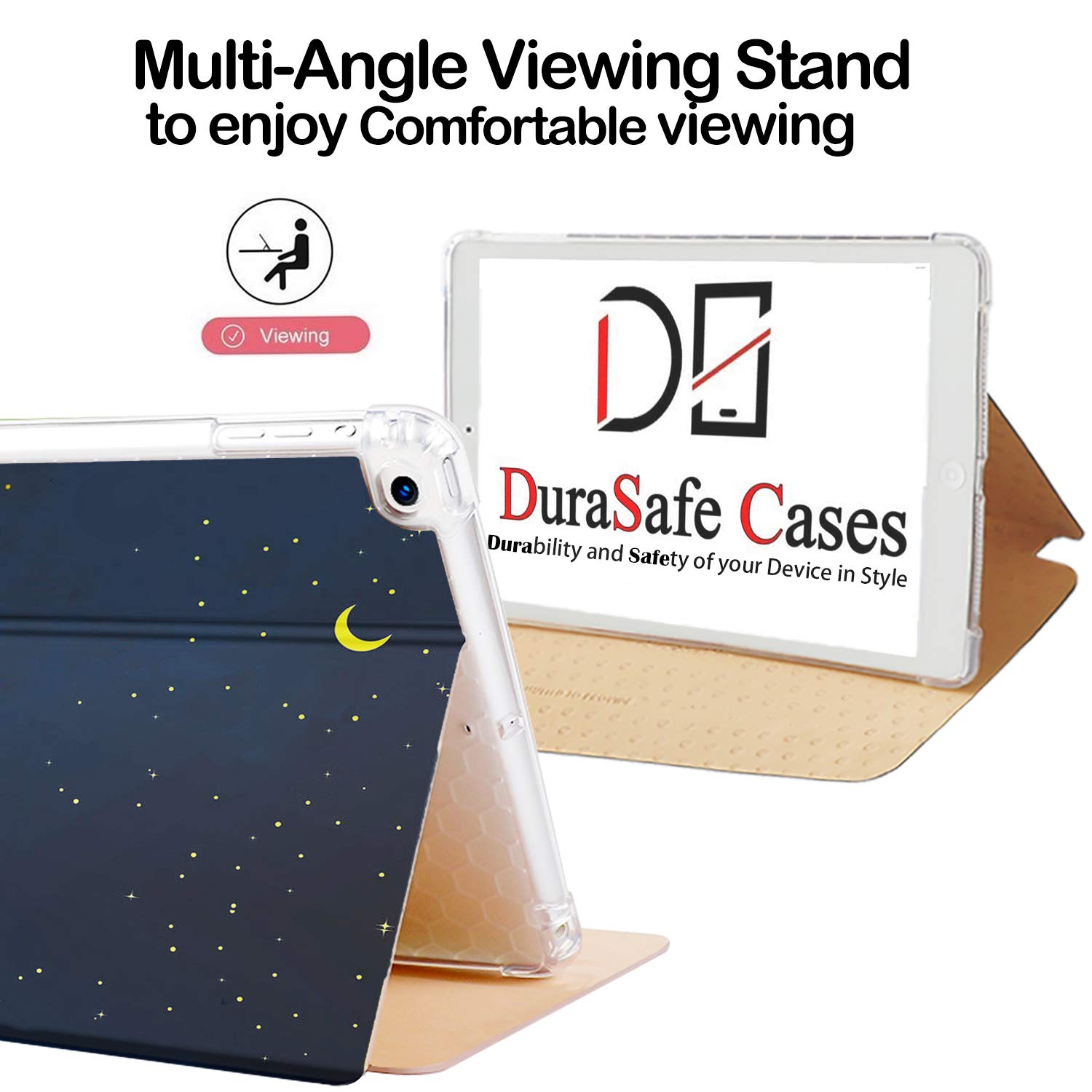DuraSafe Cases Do iPada PRO 10,5 cala 2017 Air 10,5 3. generacji 2019 [ Air 3] A1701 A2152 A2123 MQF12FD/A MQEY2FD/A MQF22FD/A TPU Ultra Printed Flip etui ochronne z klapką z ochroną rogów - Night Sky
