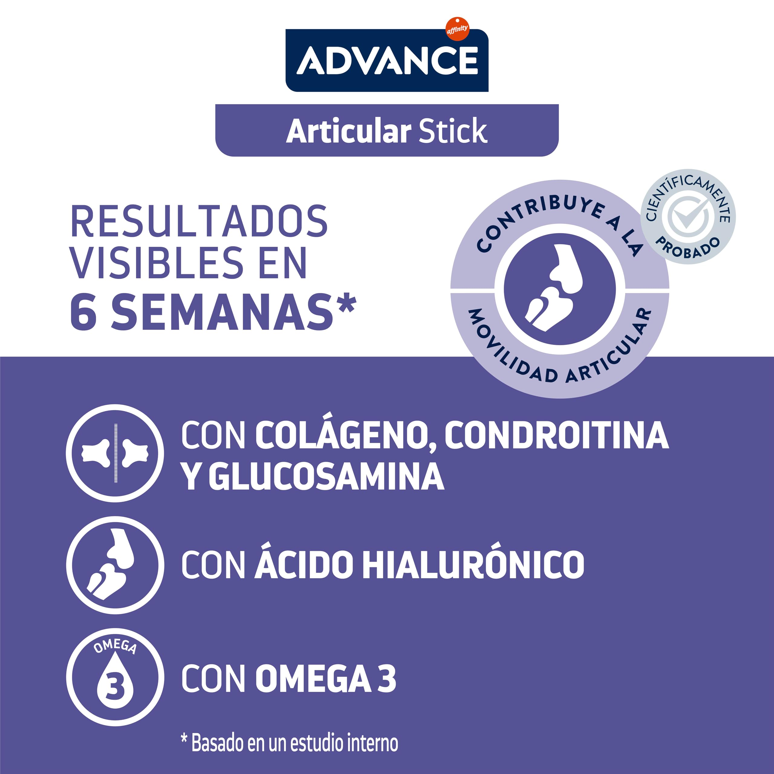 Advance Articular Stick Snack Para Perros Con Problemas Articulares, Articular, 155 g (Paquete de 14)