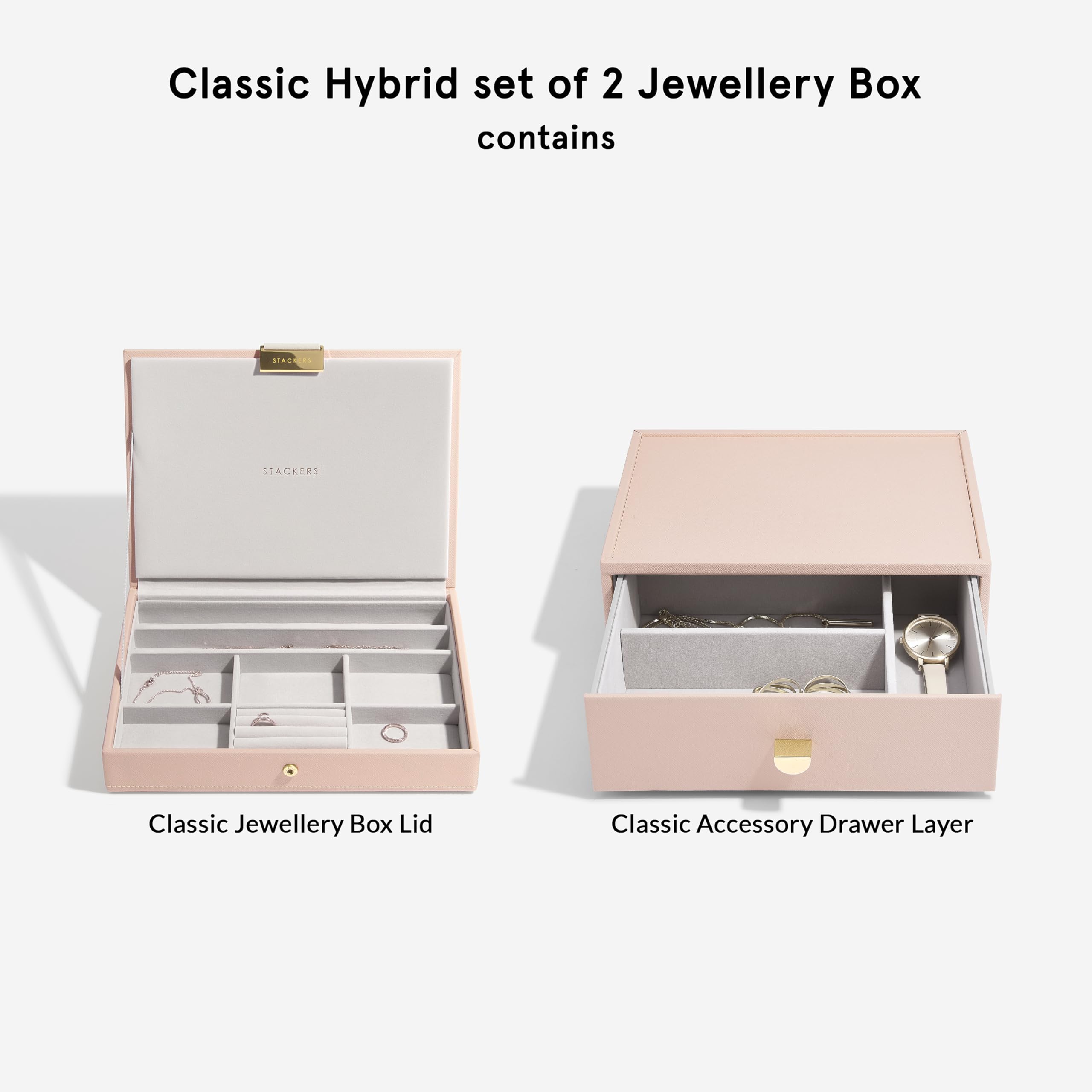 Stackers Blush + Champagne Gold Classic Hybrid Lot de 2