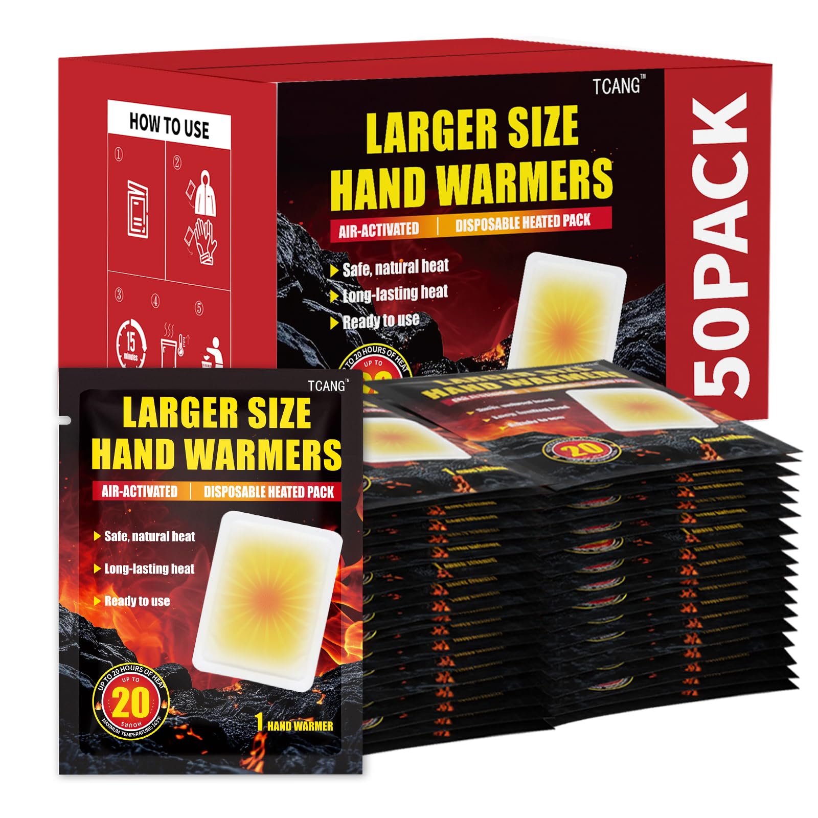 Disposable Hand Warmers - Long-Lasting Air-Activated Heat Packs up to 10 Hours, All Natural & Portable for Camping, Fishing, Hunting, Outdoor Sports, Winter Work, Gifts for Men and Women-image-48