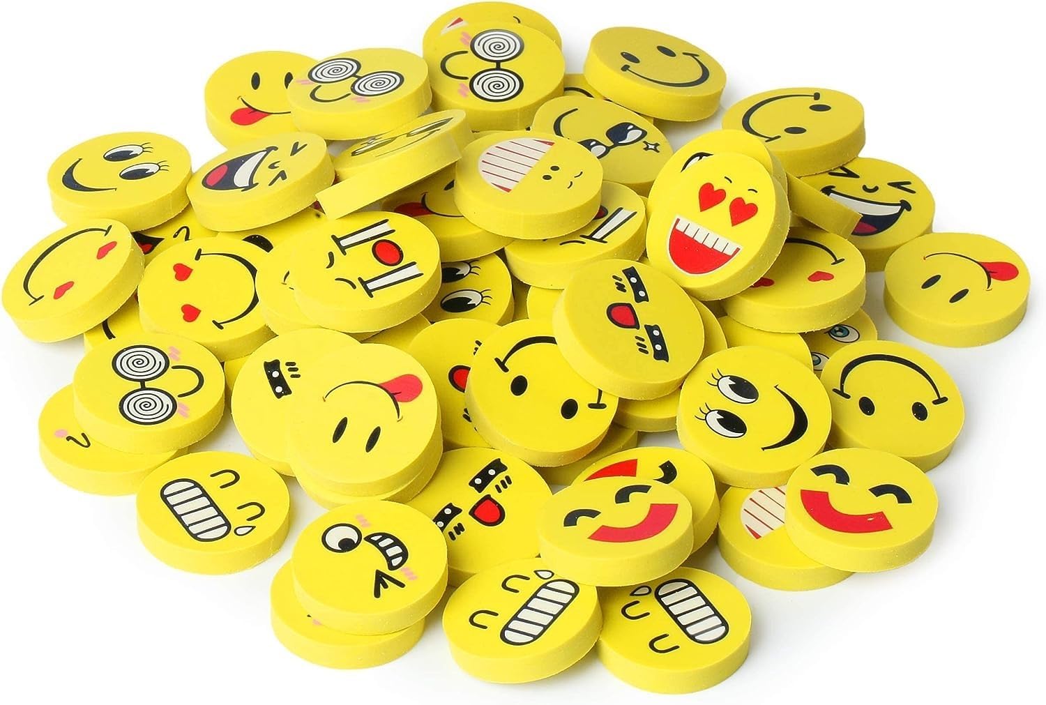 KRYTONE®Smiley Erasers Pencils Set for Kids Educational Stationary Kit for Kids (Multicolor) (36Pcs) (B0D2BKWXVQ) Amazon Price History, Amazon Price Tracker