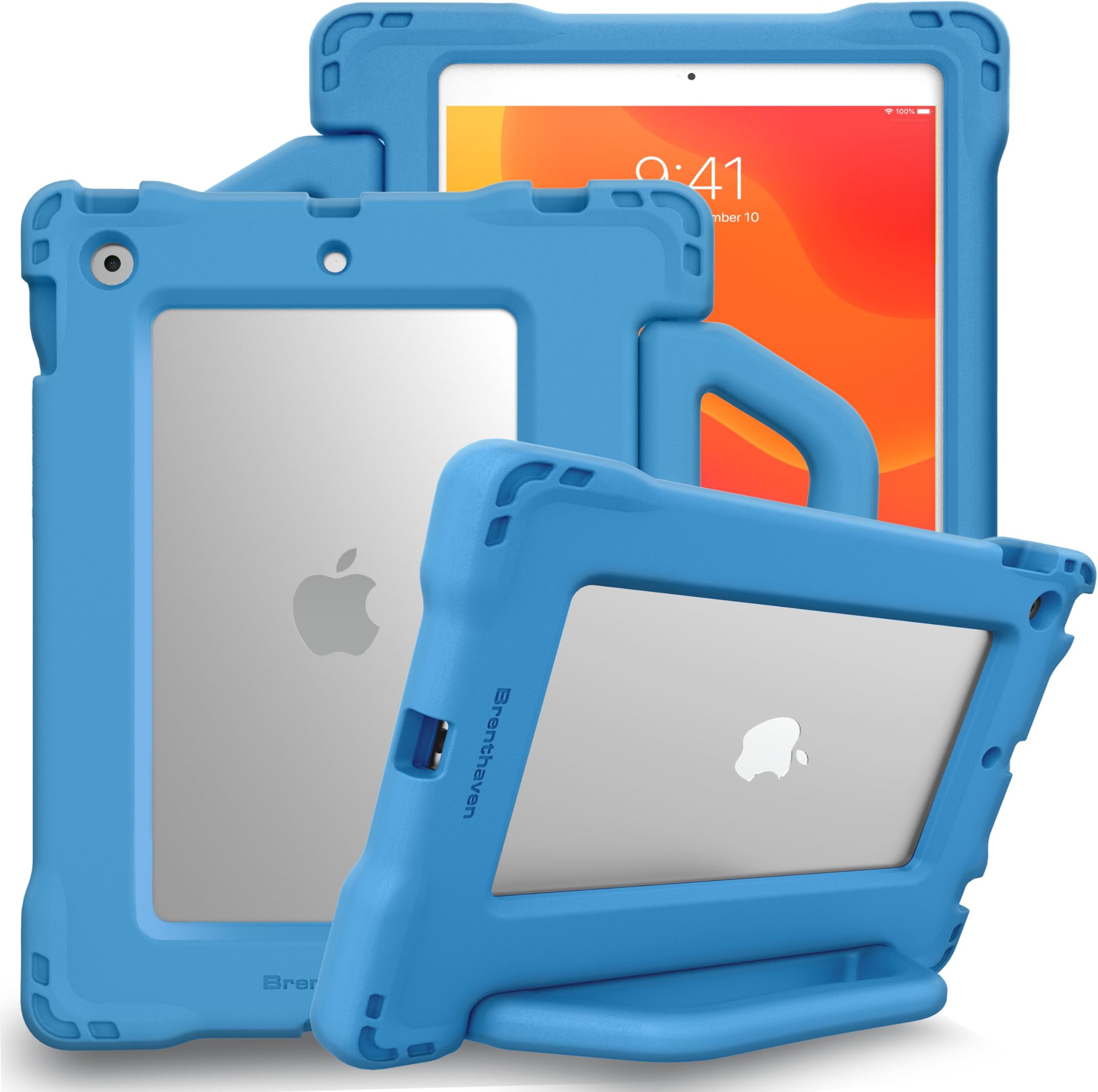 Brenthaven Edge Bounce Rugged iPad Case Fits ONLY Apple iPad 9th | 8th | 7th Generation (10.2-inch) Drop Tested Cover - Blue