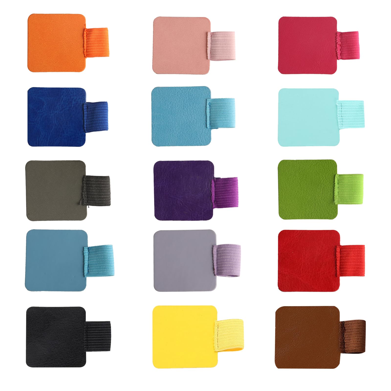 Jiujuda9 15 Pcs Self Adhesive Elastic Pen Loop Holder for Notebook