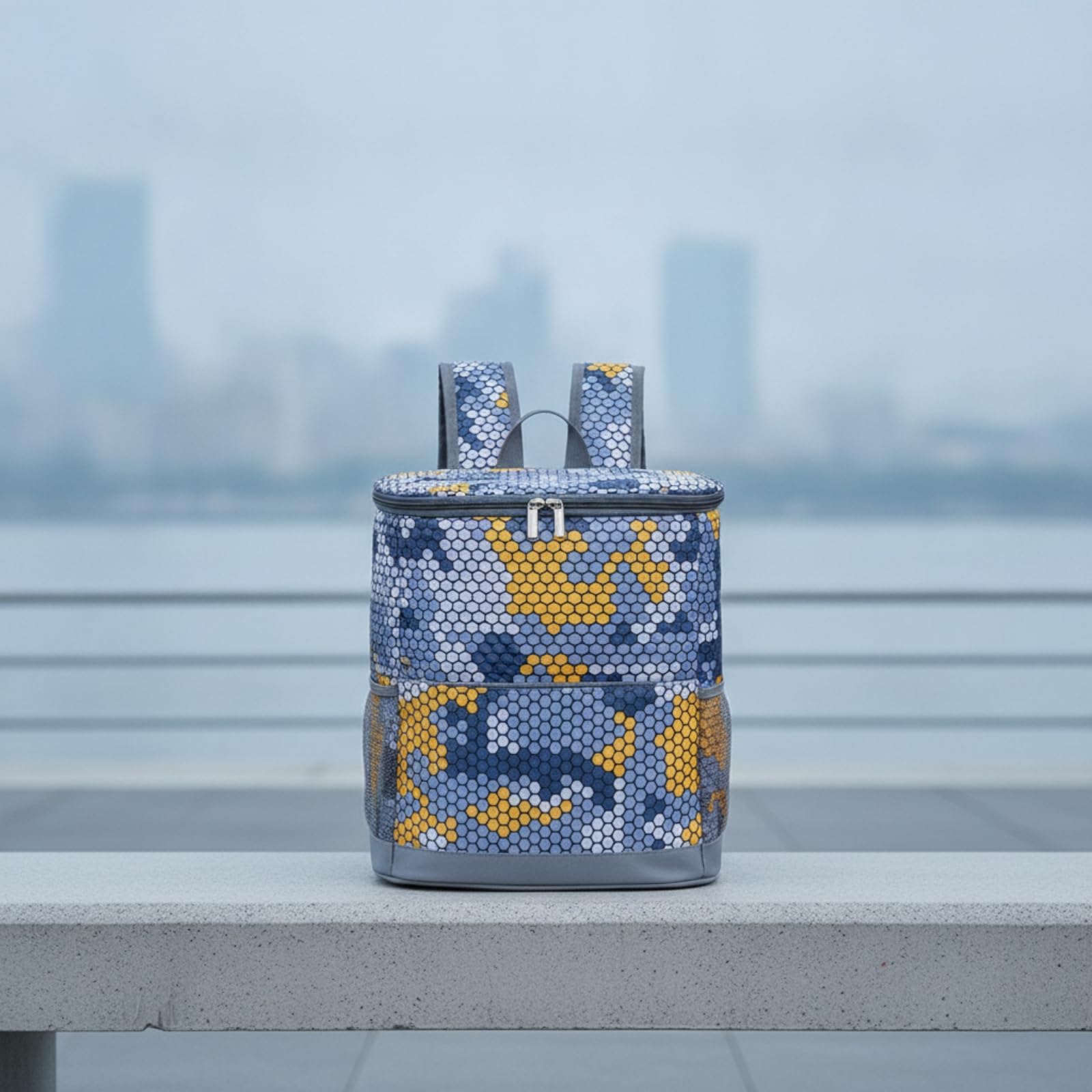 Mochila Enfriadora Práctica | Diseño Libres, Mochila Isotérmica con Bolsillo Frontal con Cremallera, Segura para Alimentos, Picnics, Camping, Negro