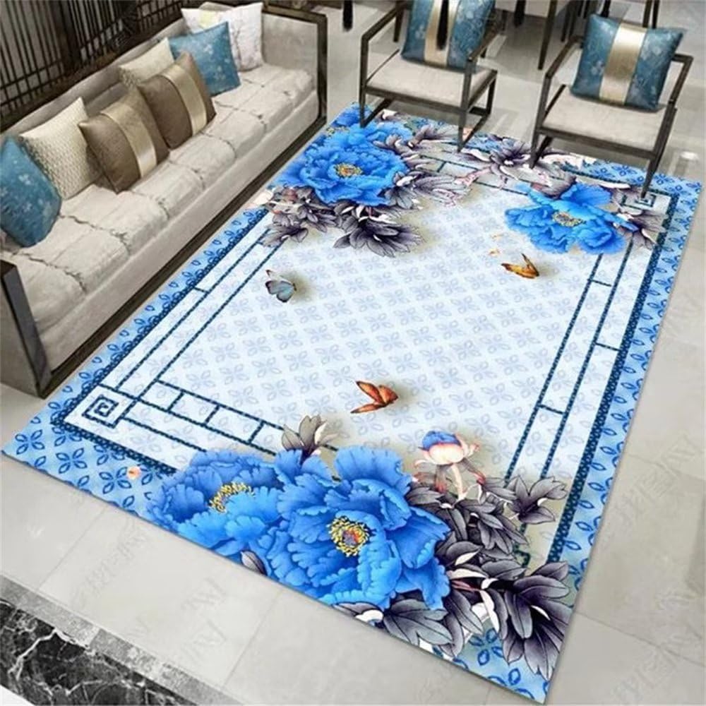 Babyzimmer Teppich Junge Wohnzimmer Tiere sind einfach und modern Teppich Flur lang blau Schlafzimmer deko Teppich küche babyzimmer Teppich Junge Teppich Vorraum80x120CM