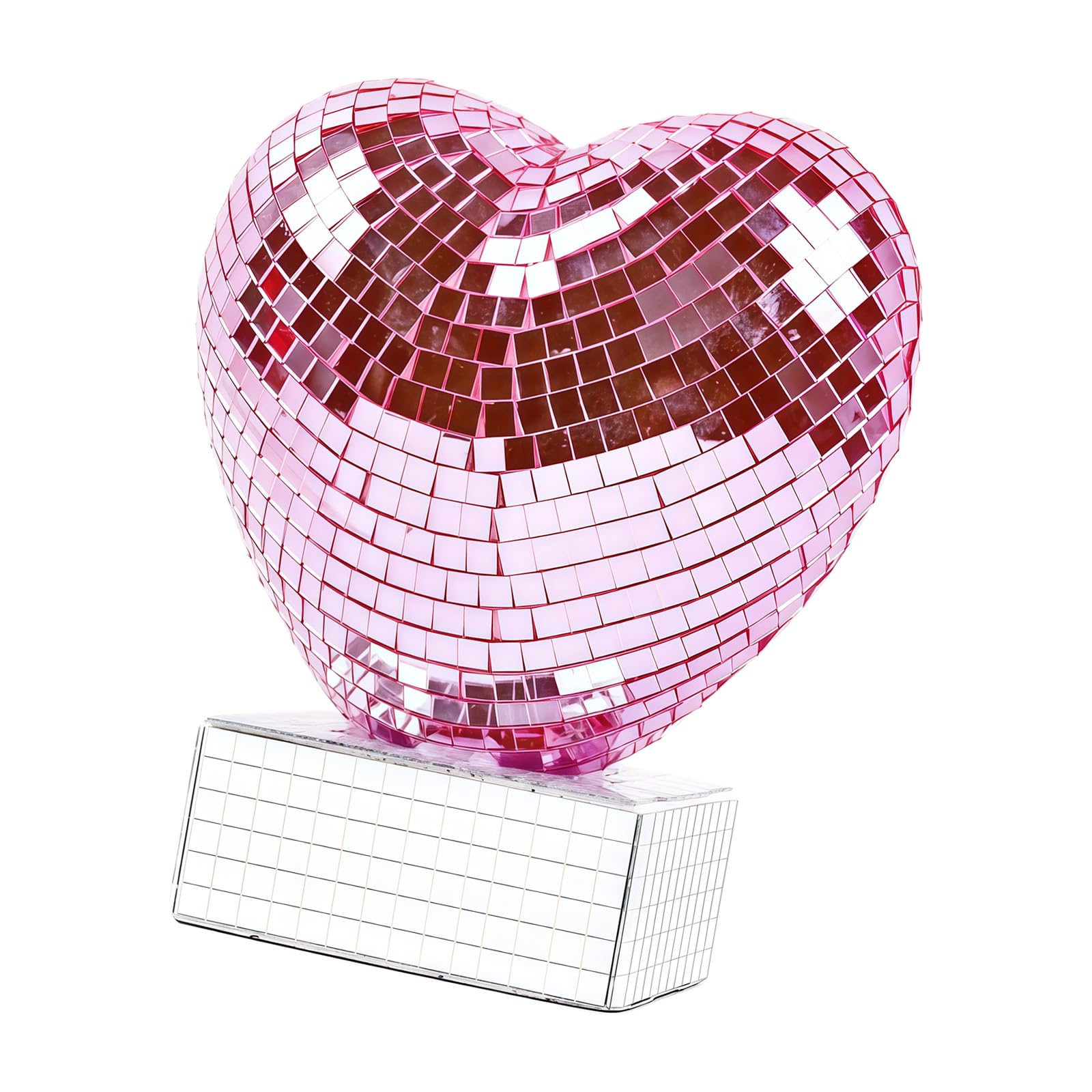 Nucelit Secure Heart Mirrored Decoration Ideal for Kids and Pet Featuring Sturdy Design Romance Home Decors Piece Bedroom Mirrored