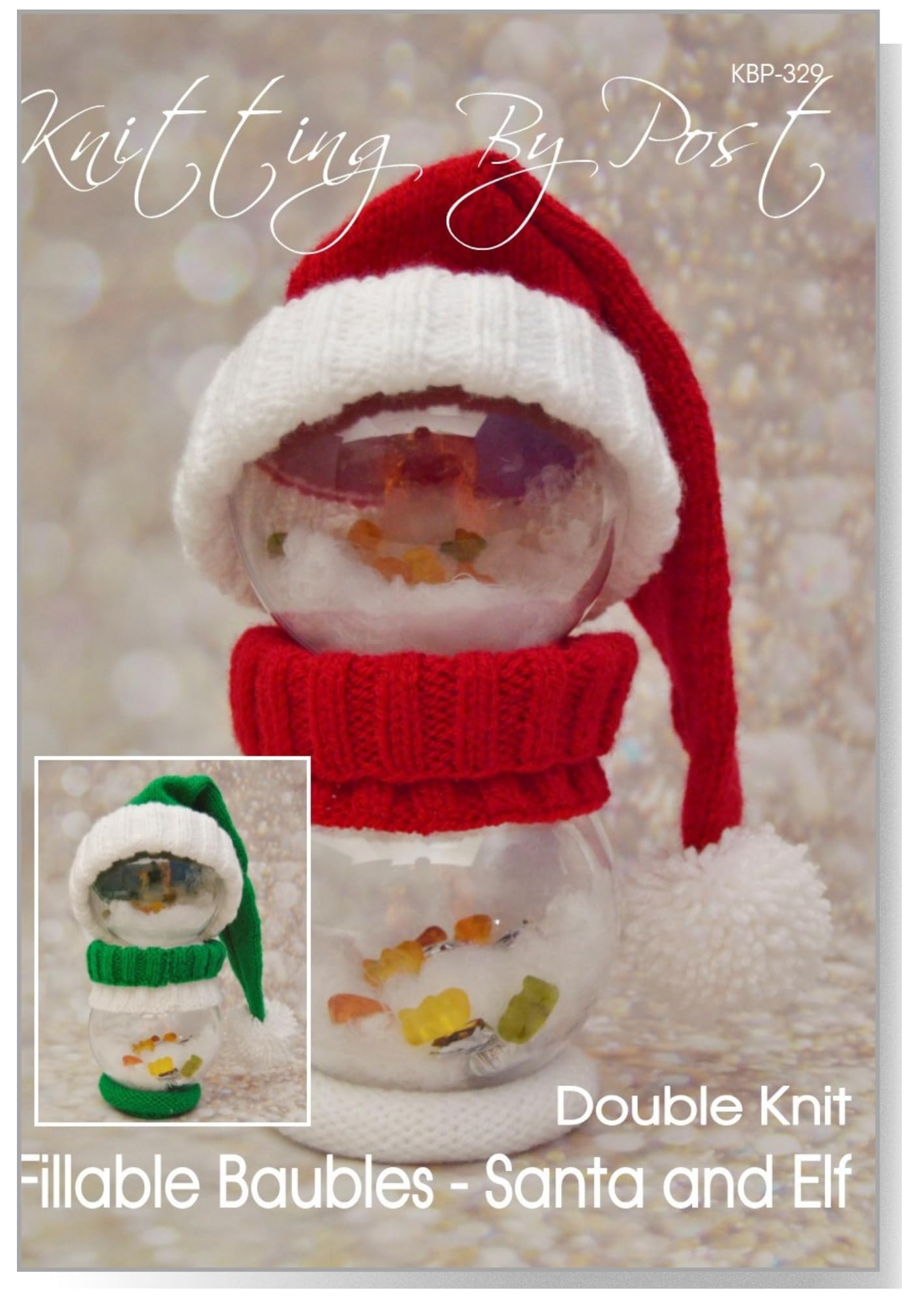 Knitting By Post Knitting Pattern - Fillable Baubles - Santa & Elf Knitting Pattern From Uk Knitting Pattern