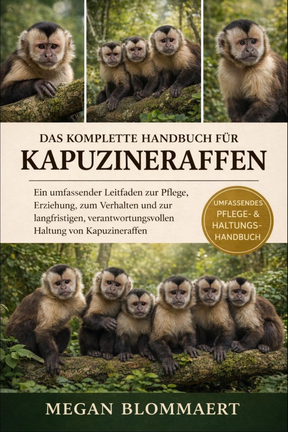 DAS KOMPLETTE HANDBUCH FÜR KAPUCHINAFFCHEN: Ein umfassender Leitfaden zur Pflege, Erziehung, zum Verhalten und zur langfristigen, verantwortungsvollen Haltung von Kapuzineraffen