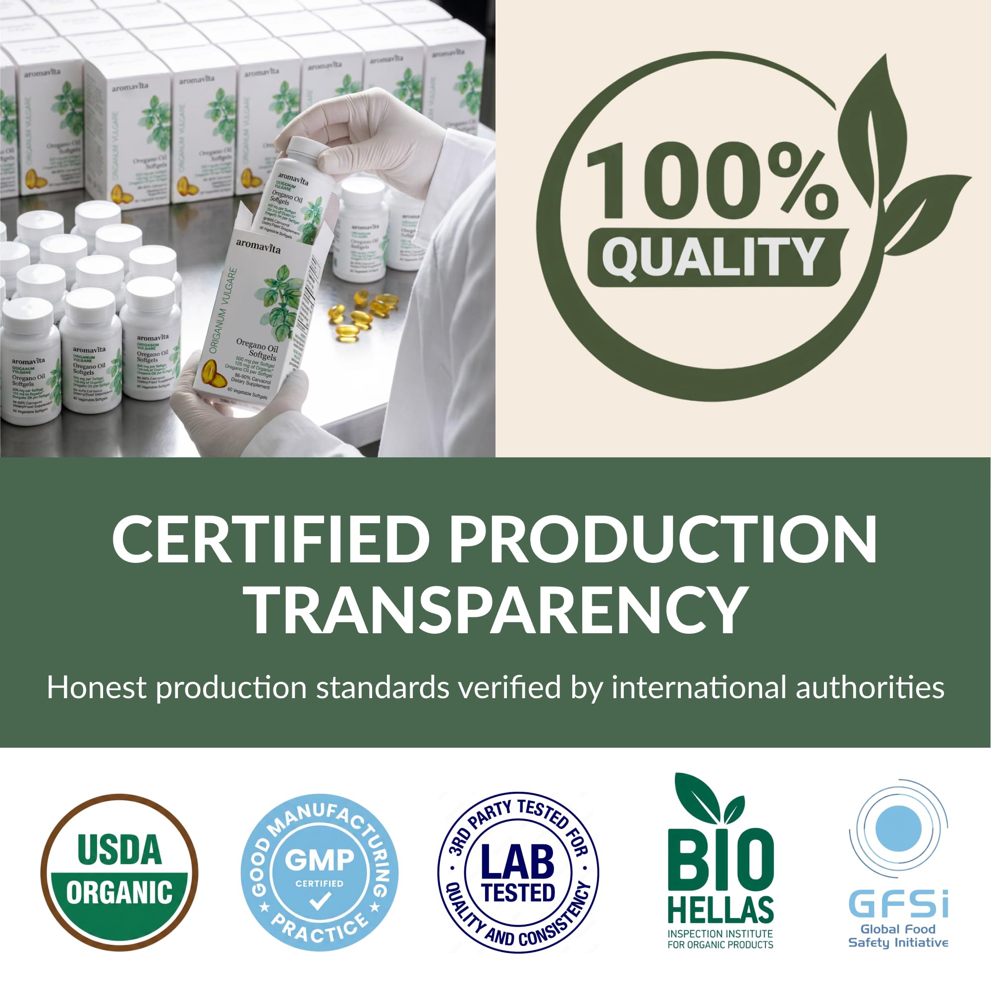 Capsule di Olio di Origano con 86-90% di Carvacrolo (108 mg per Capsula Molle) - Integratore ad Alta Potenza per il Supporto Digestivo - Antiossidante Naturale a Base di Piante, Vegano - 60 Capsule