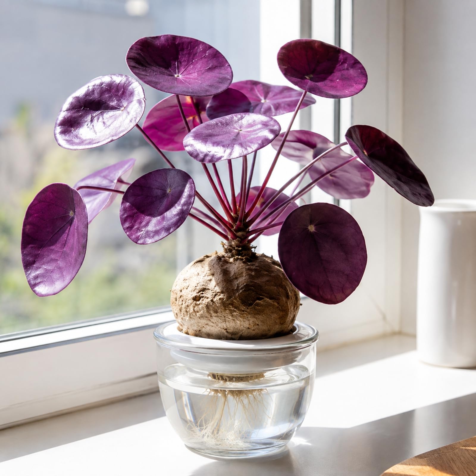 Violet Stephania Cephalantha Live Plant, Caudex Climbing Vine for Indoor Outdoor Hanging Pot-Home Decor Plants-1 Bulb