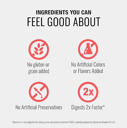 Miniatura 5 de Good 'n' Fit Twist Sticks hechos con venado real, 15 unidades, trata a tu perro con masticables de cuero crudo de larga duración y altamente