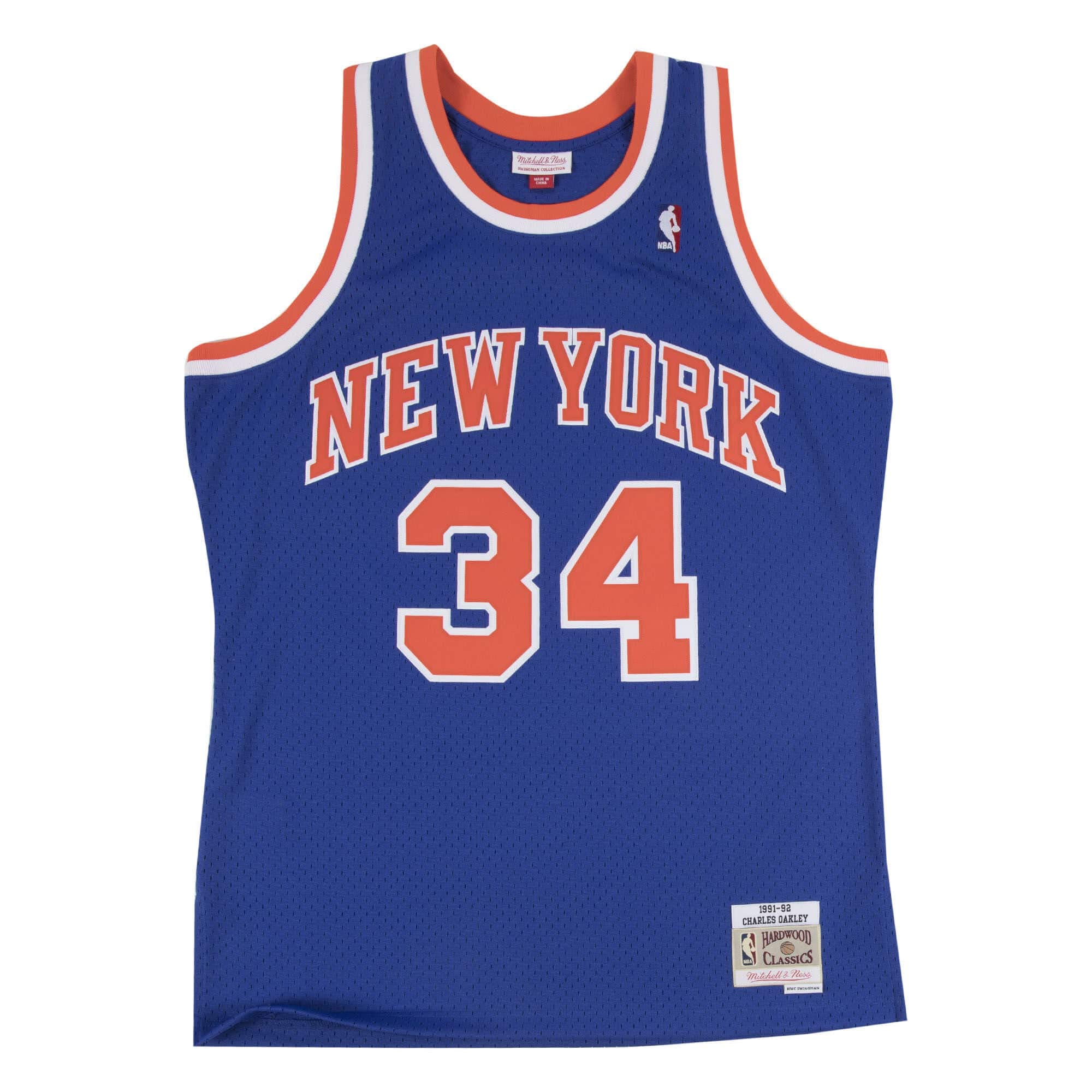 Mitchell & Ness Charles Oakley # 34 New York Knicks 1991 – 92 Swingman NBA Maglia Blu