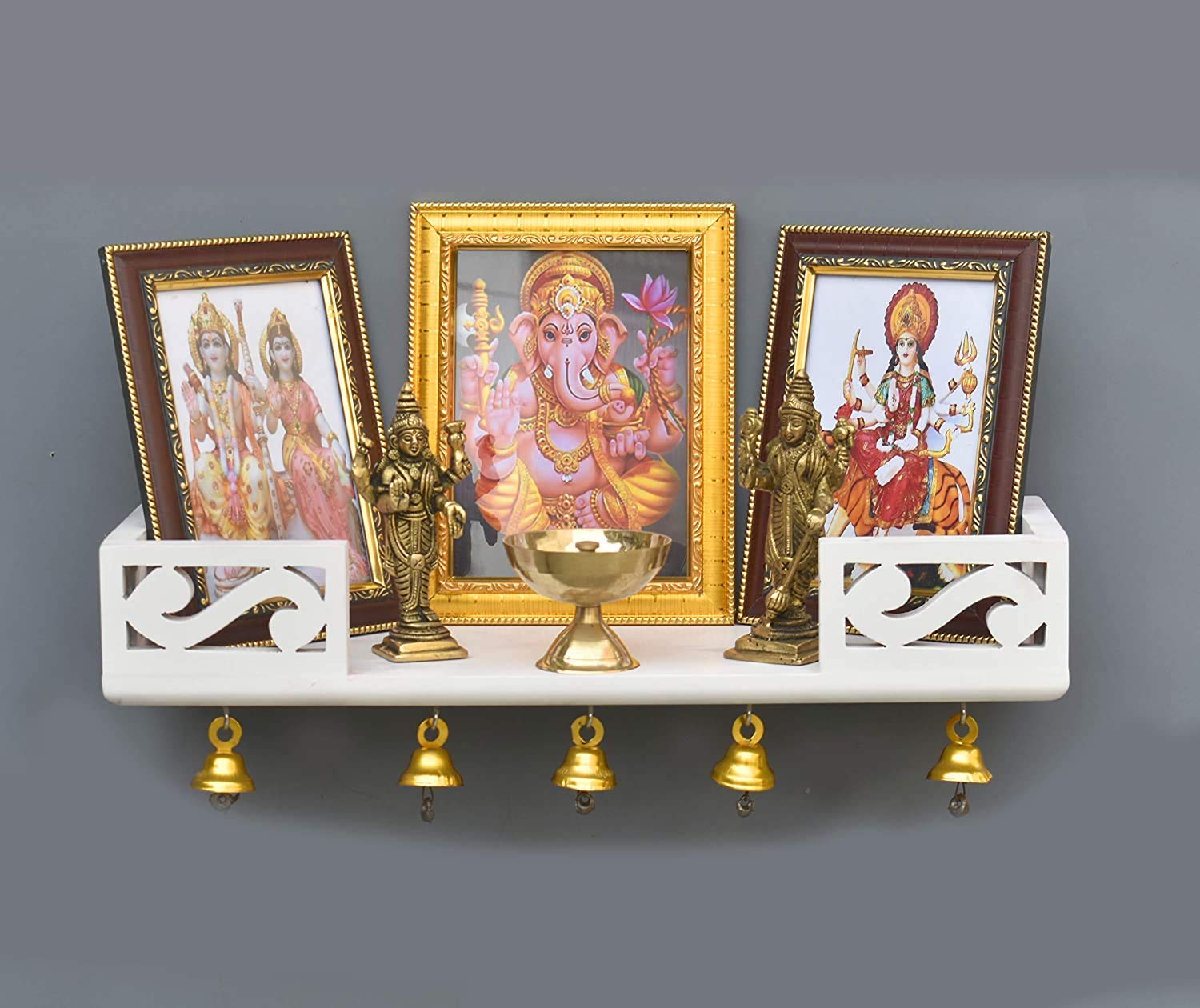 Buy DecorDen Wooden Wall Temple for Home,Wooden Home Temple/Wall Shelf