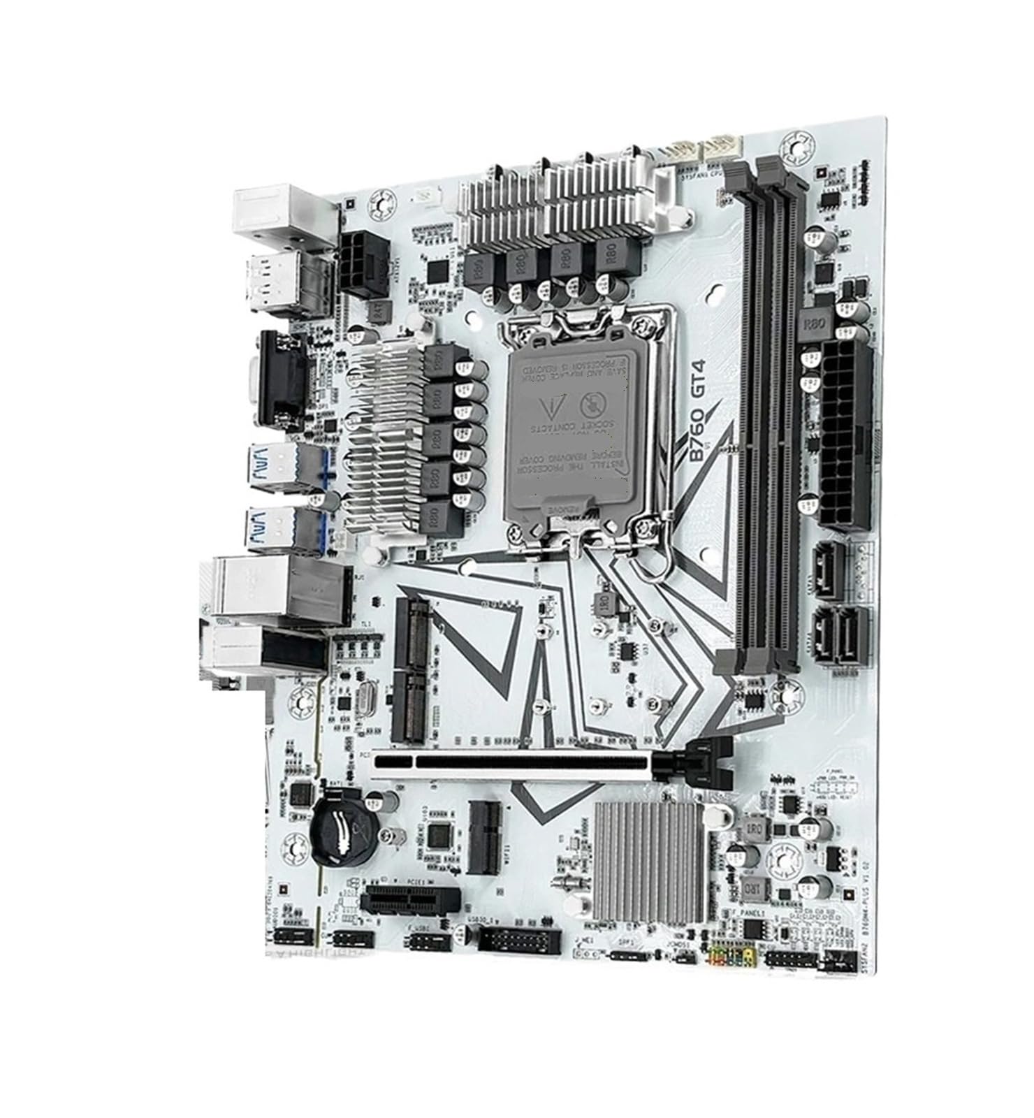 Carte mère B760 GT4 DDR4 LGA 1700 Compatible avec Les processeurs Core i3/i5/i7/i9 12e et 13e génération, mémoire Double Canal