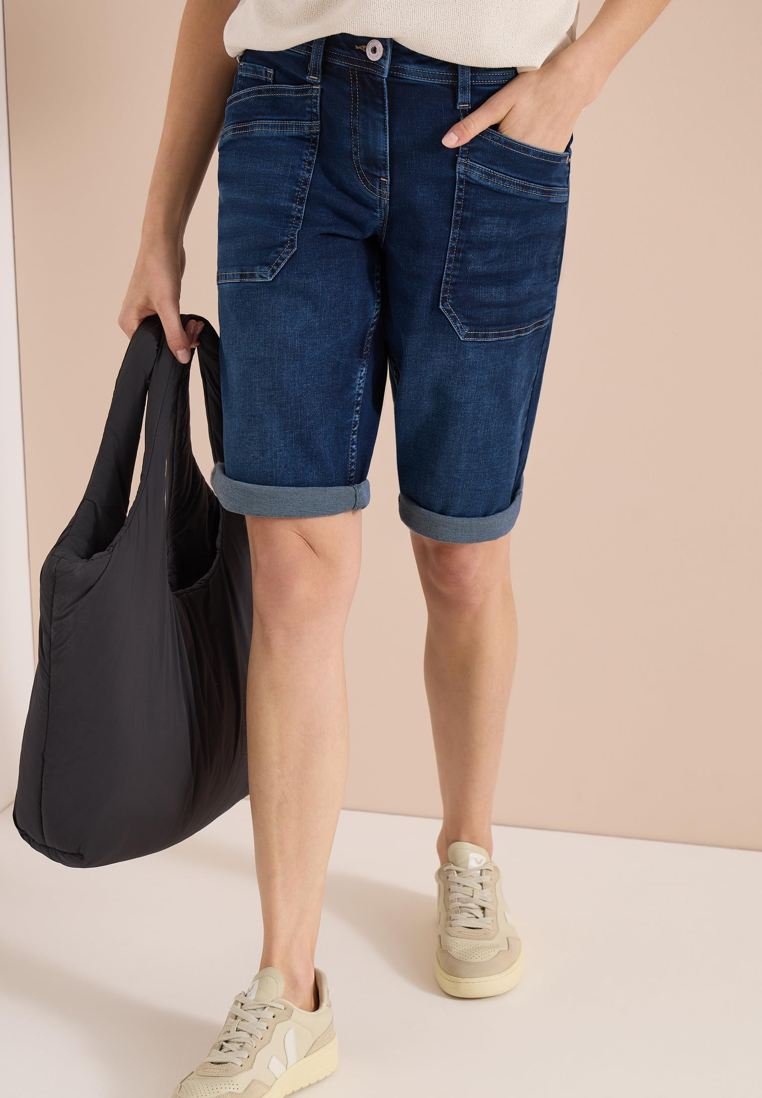 Wide Leg Jeansshorts im Loose Fit