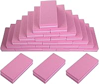 HomeyEra Pink Nail Buffer Blocks 30 Pack - Double Sided 100/180 Grit for Acrylic & Natural Nails, Professional Buffing