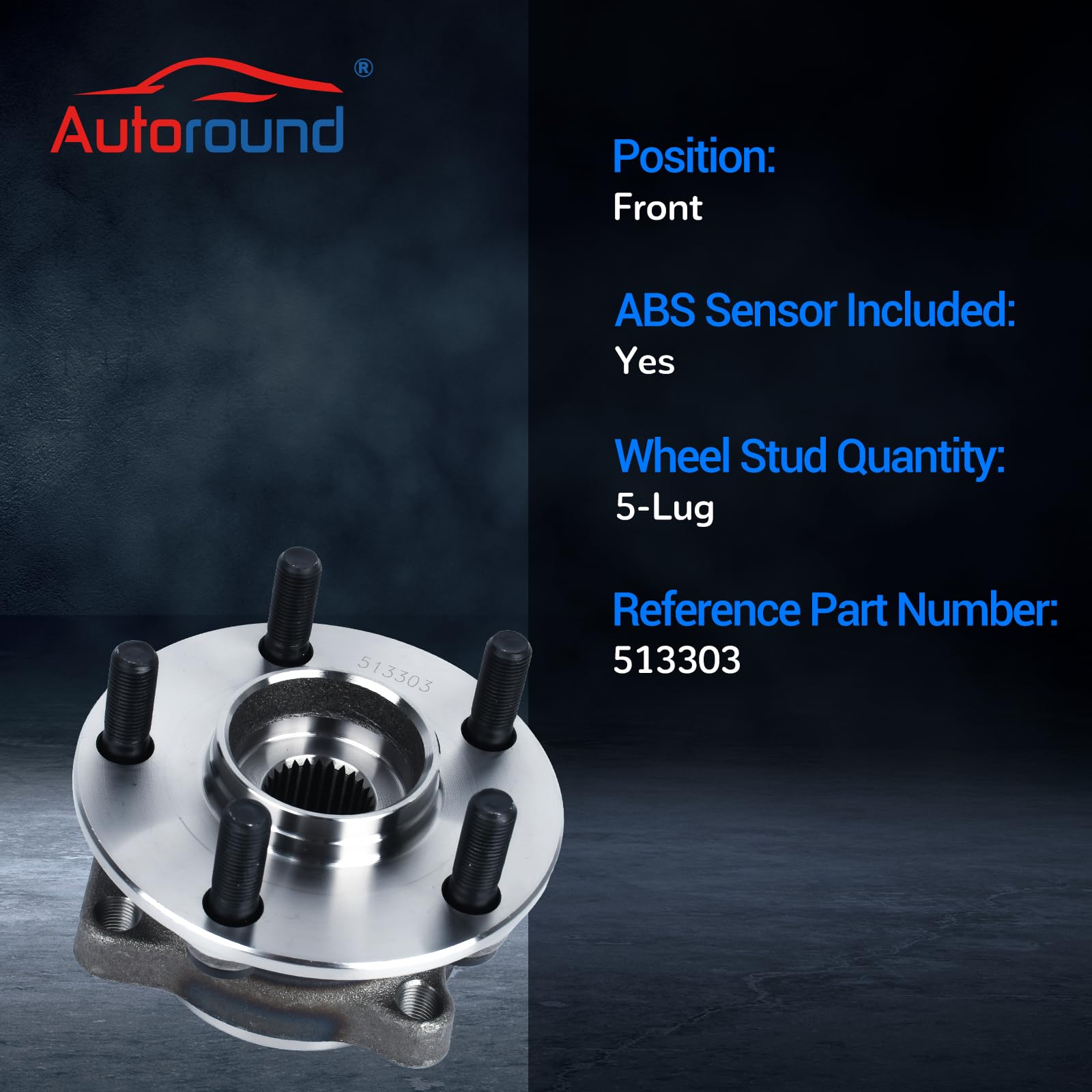 Amazon.com: Autoround 513303 Front Wheel Bearing Hub Assembly