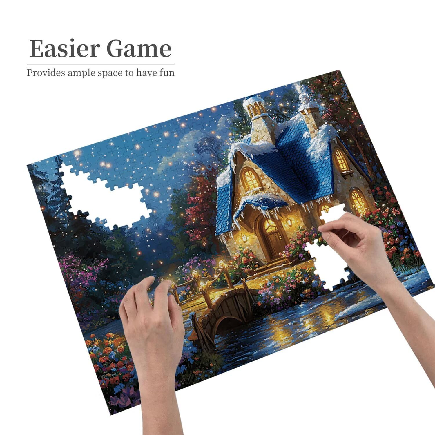 Casa piccolo ponte - Puzzle 4000 Pezzi per Adulti - Puzzle fai da te, Intrattenimento Creativo, Arte Moderna, Puzzle Classico per Adulti e Ragazzi dai 12 anni, Idea Regalo Uomo e Donna 140x87cm a-829