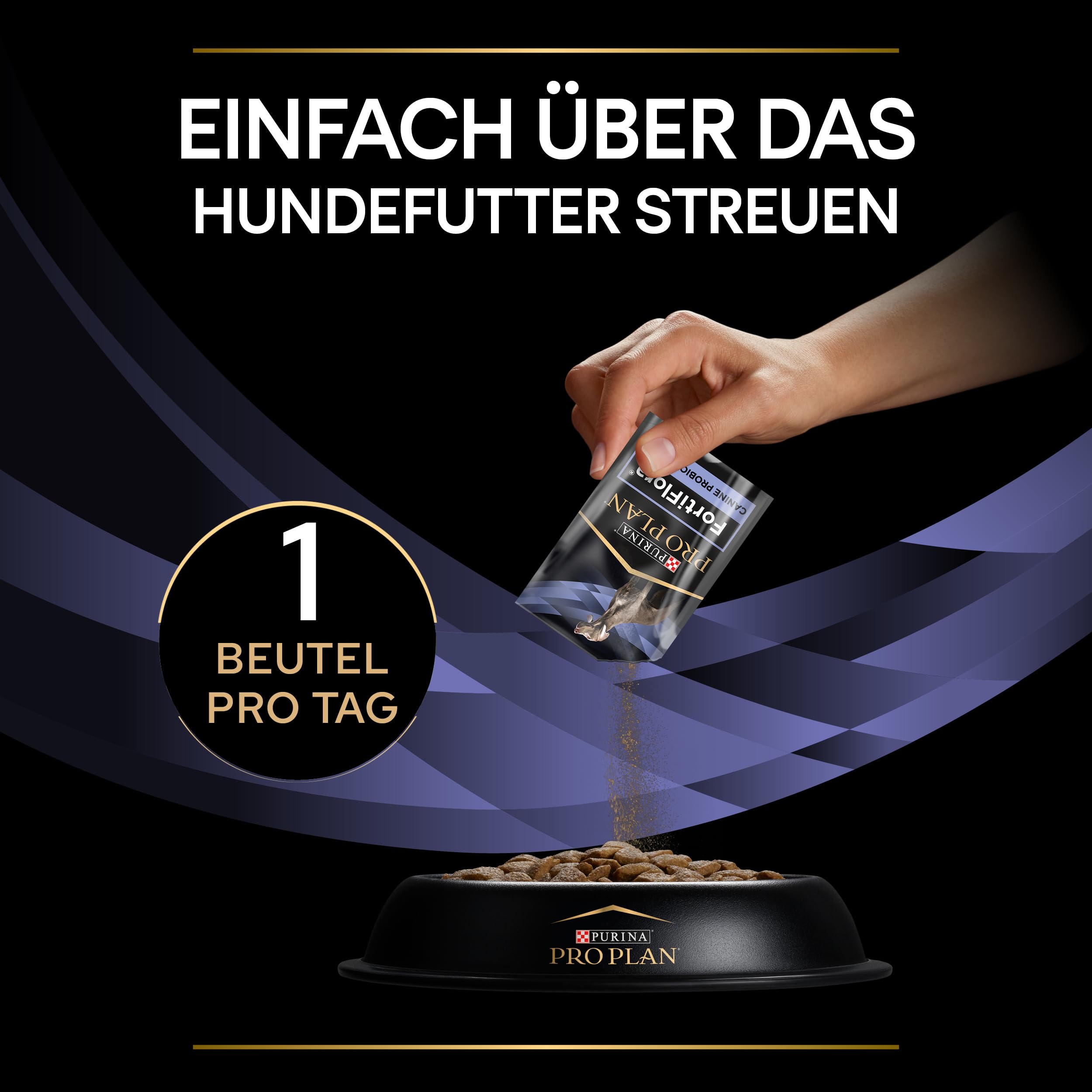 Pro Plan Forti Flora, Ergänzungsfuttermittel für Hunde zur Unterstützung der Darmgesundheit, Mit Probiotika, 30x1g