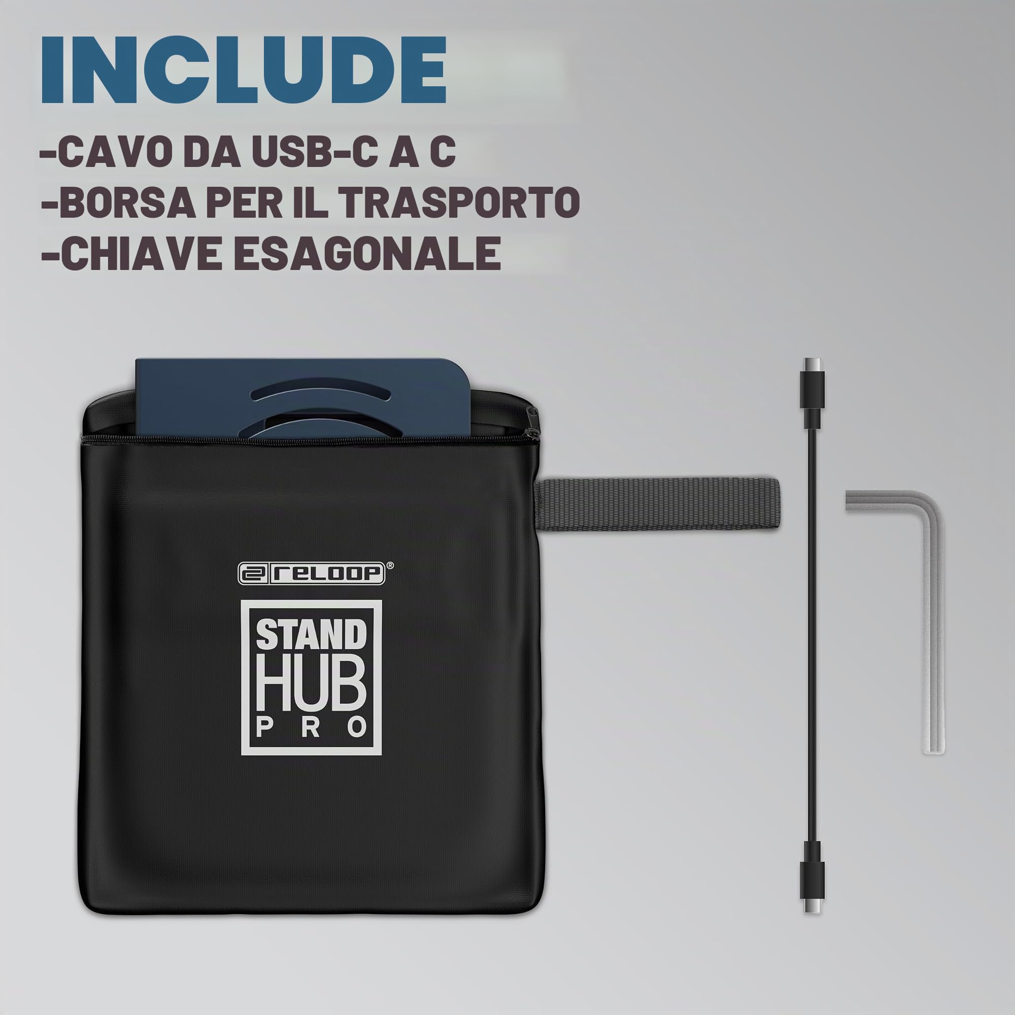 Reloop Stand Hub Pro - Dock multimediale USB-C 10 in 1 con alimentazione