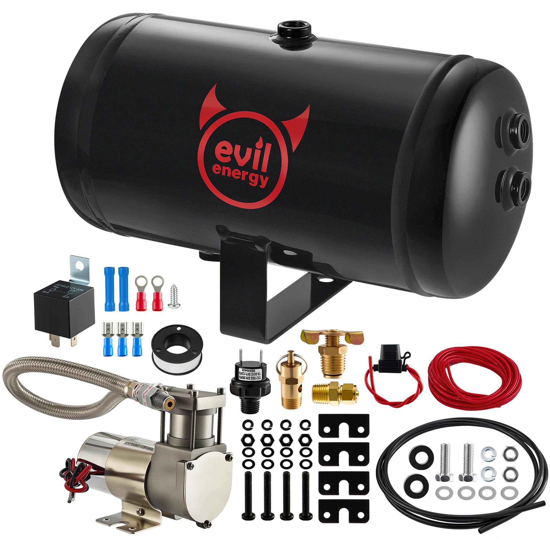 EVIL ENERGY 1.5 Gallon Air Compressor Kit -8 EVIL ENERGY 1.5 Gallon Air Compressor Kit -8